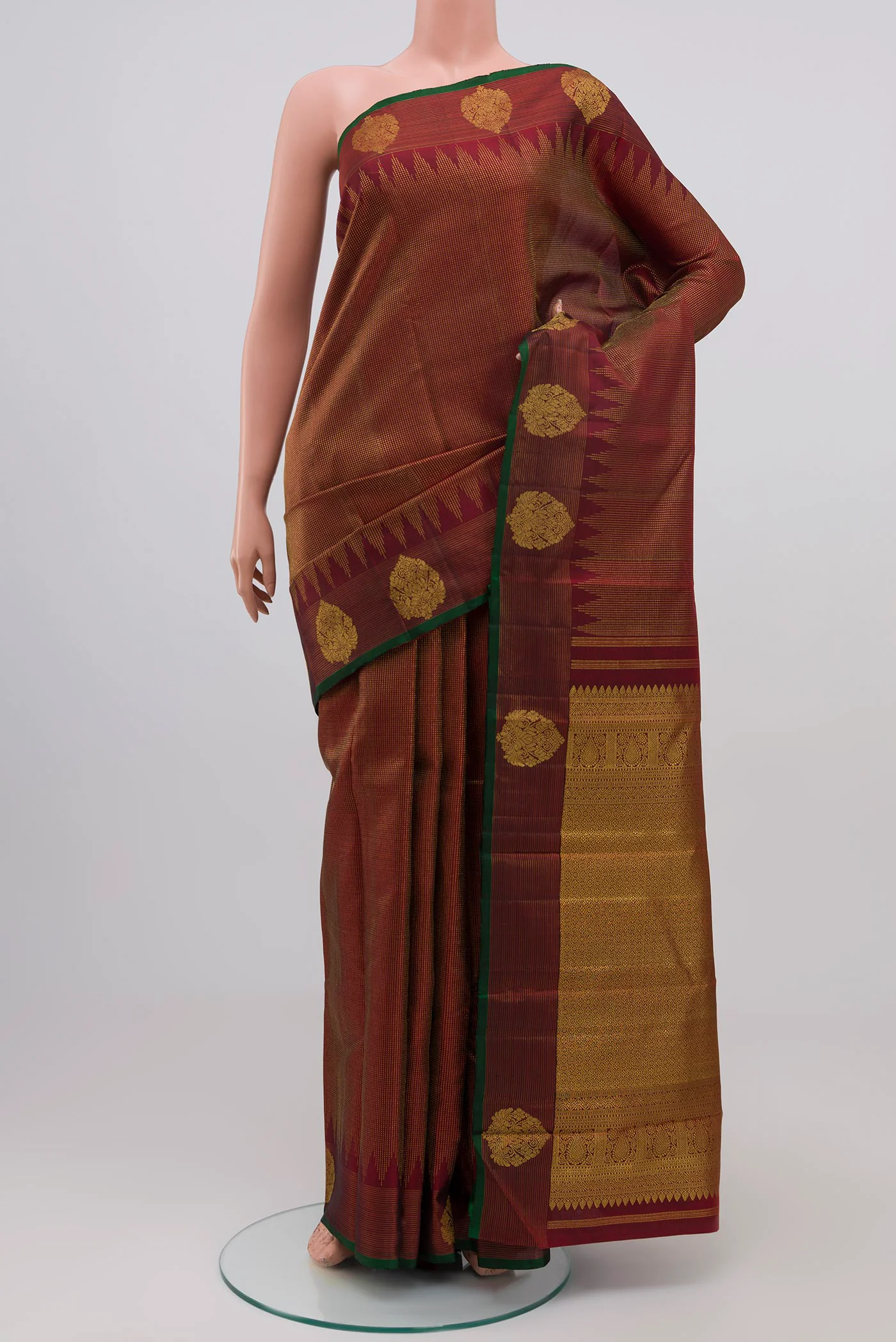 Maroon Kanjivaram Silk Saree