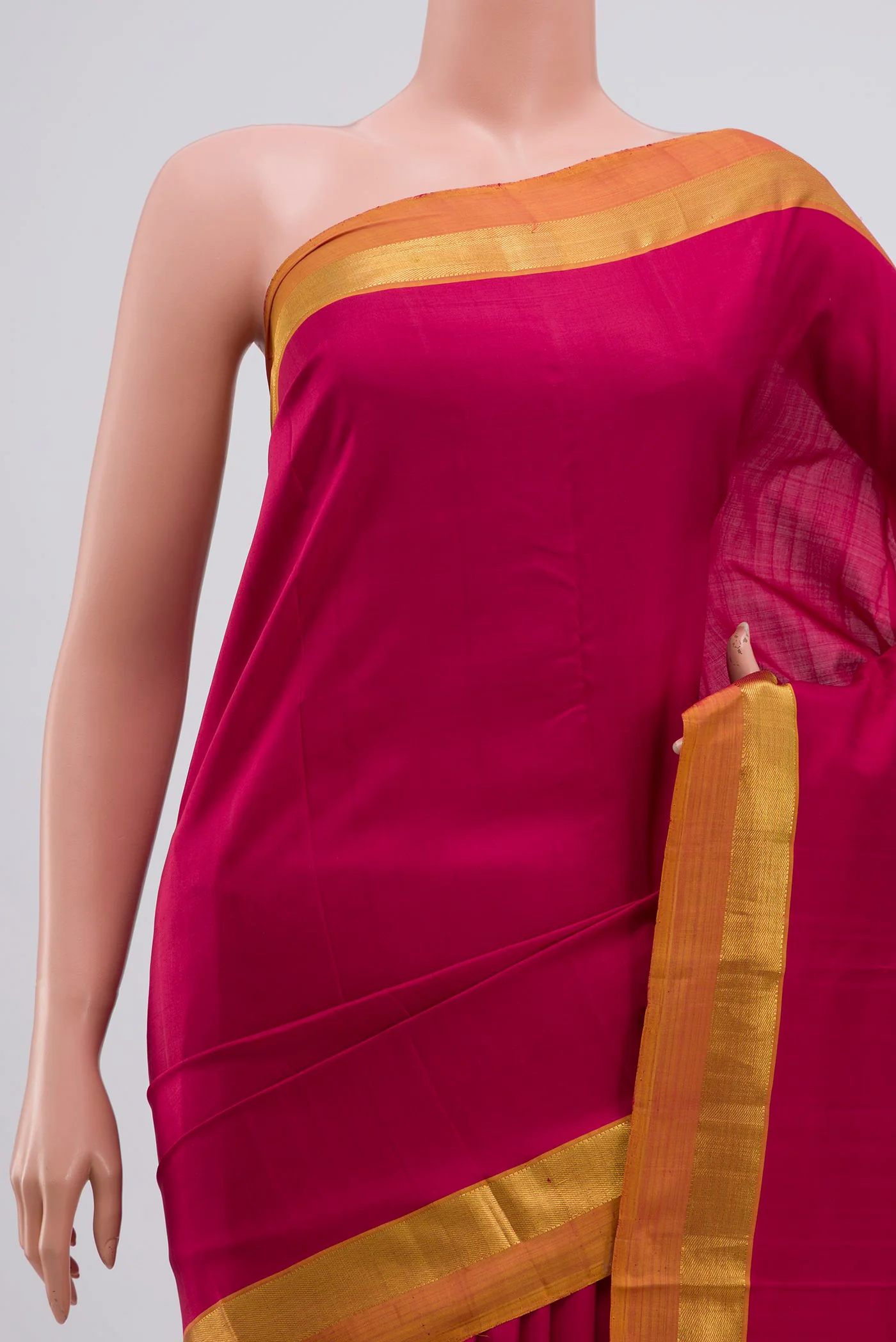 Maroon Kanjivaram Silk Saree - Image 2