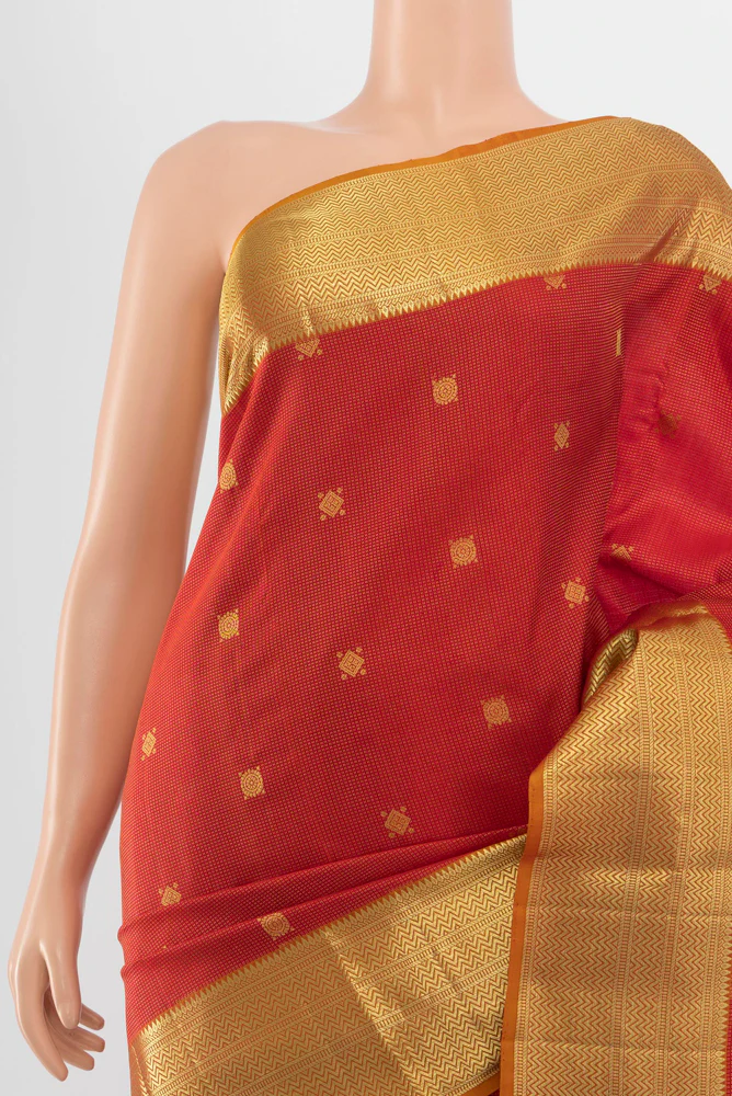Red Kanjivaram Silk Saree - Image 2