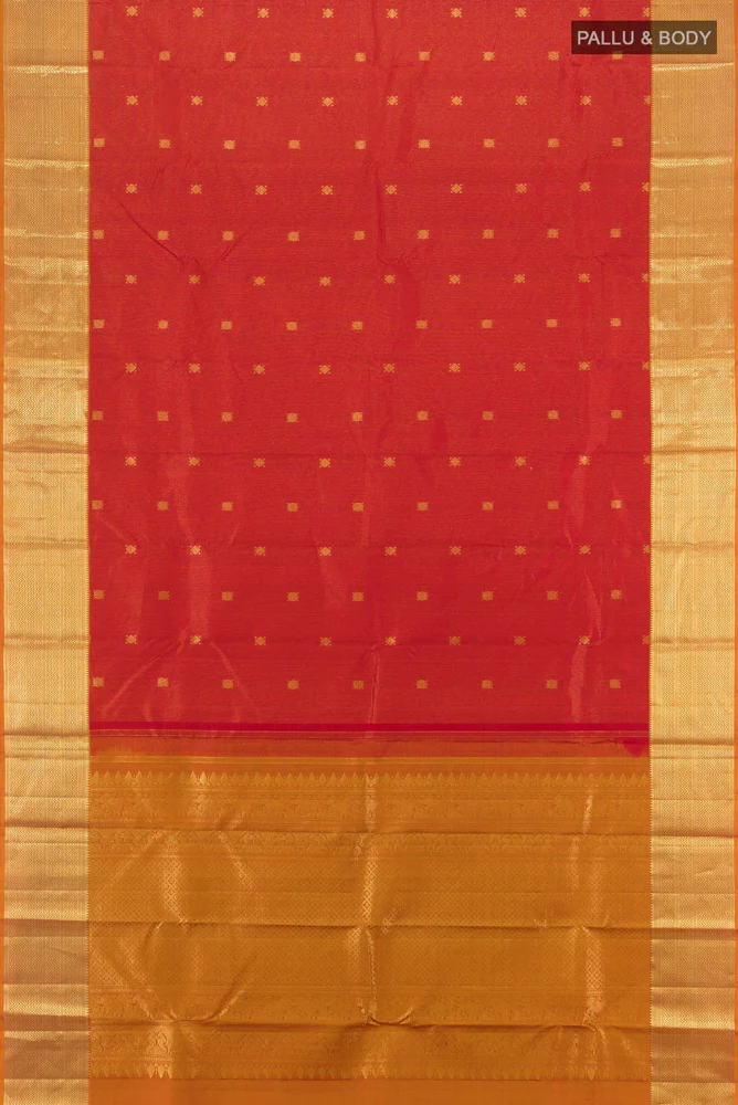 Red Kanjivaram Silk Saree - Image 5