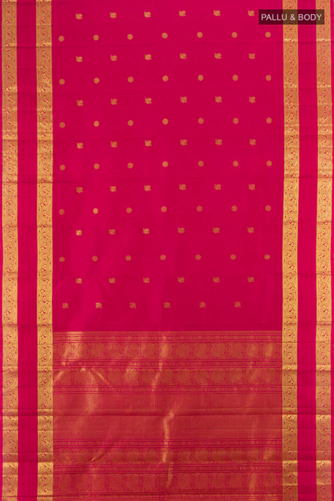 Maroon Kanjivaram Silk Saree - Image 5