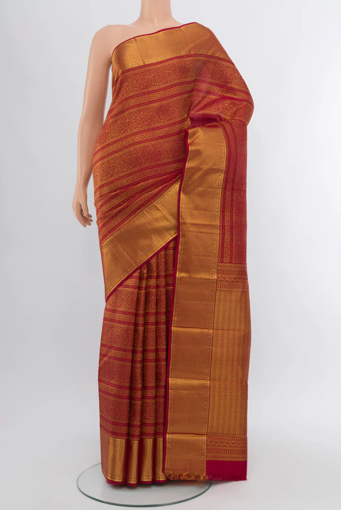 Maroon Kanjivaram Silk Saree