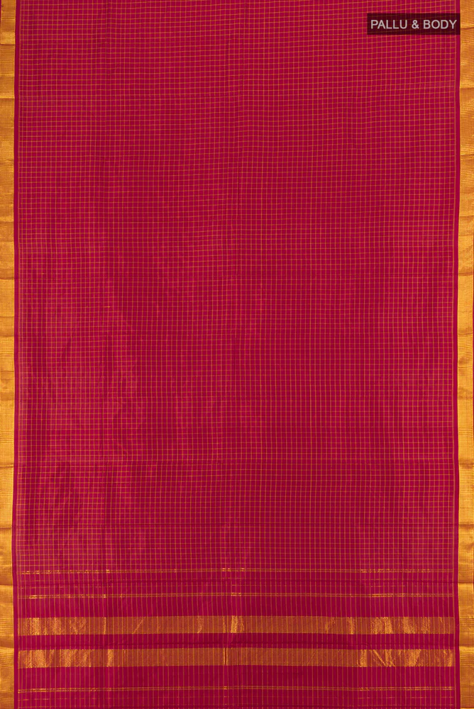Maroon Kanjivaram Silk Saree - Image 5