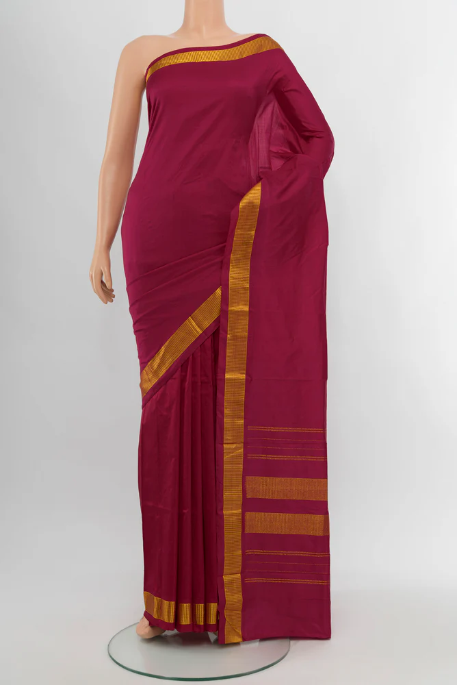 Maroon Kanjivaram Silk Saree