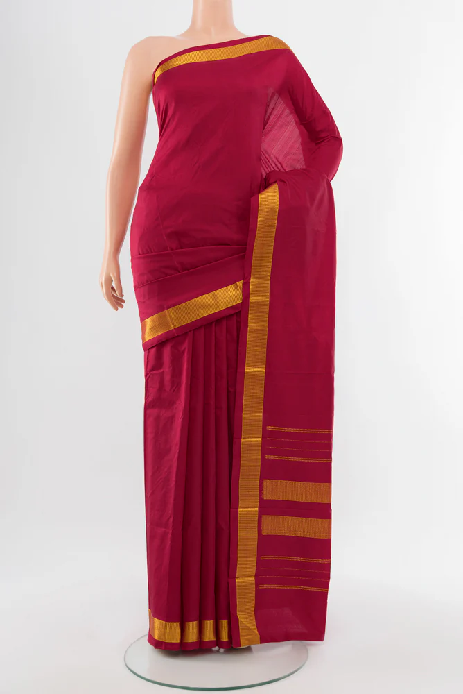 Maroon Kanjivaram Silk Saree