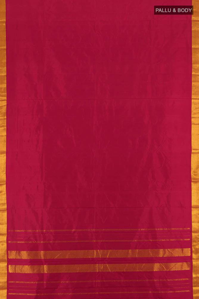 Maroon Kanjivaram Silk Saree - Image 5