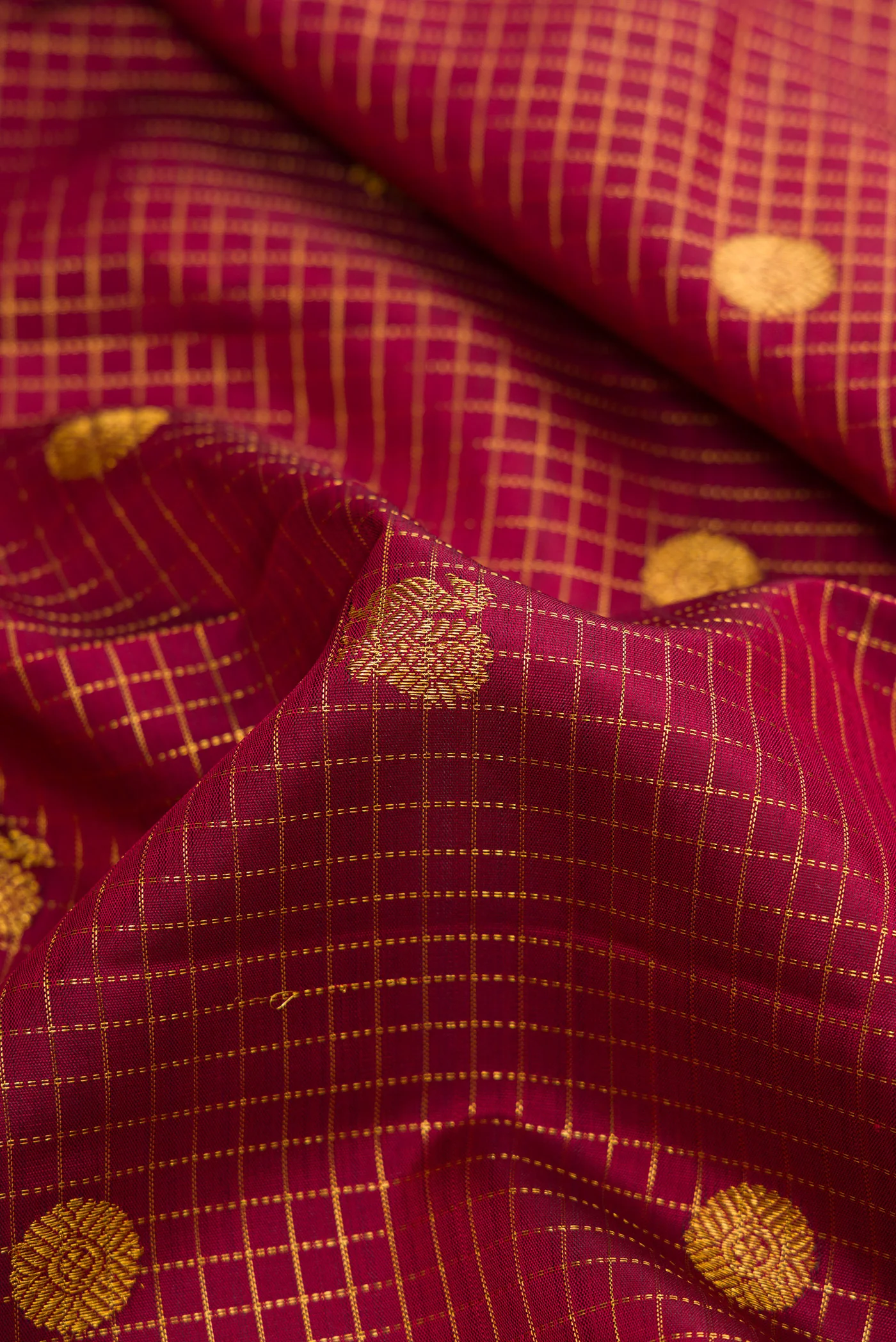 Maroon Kanjivaram Silk Saree - Image 2