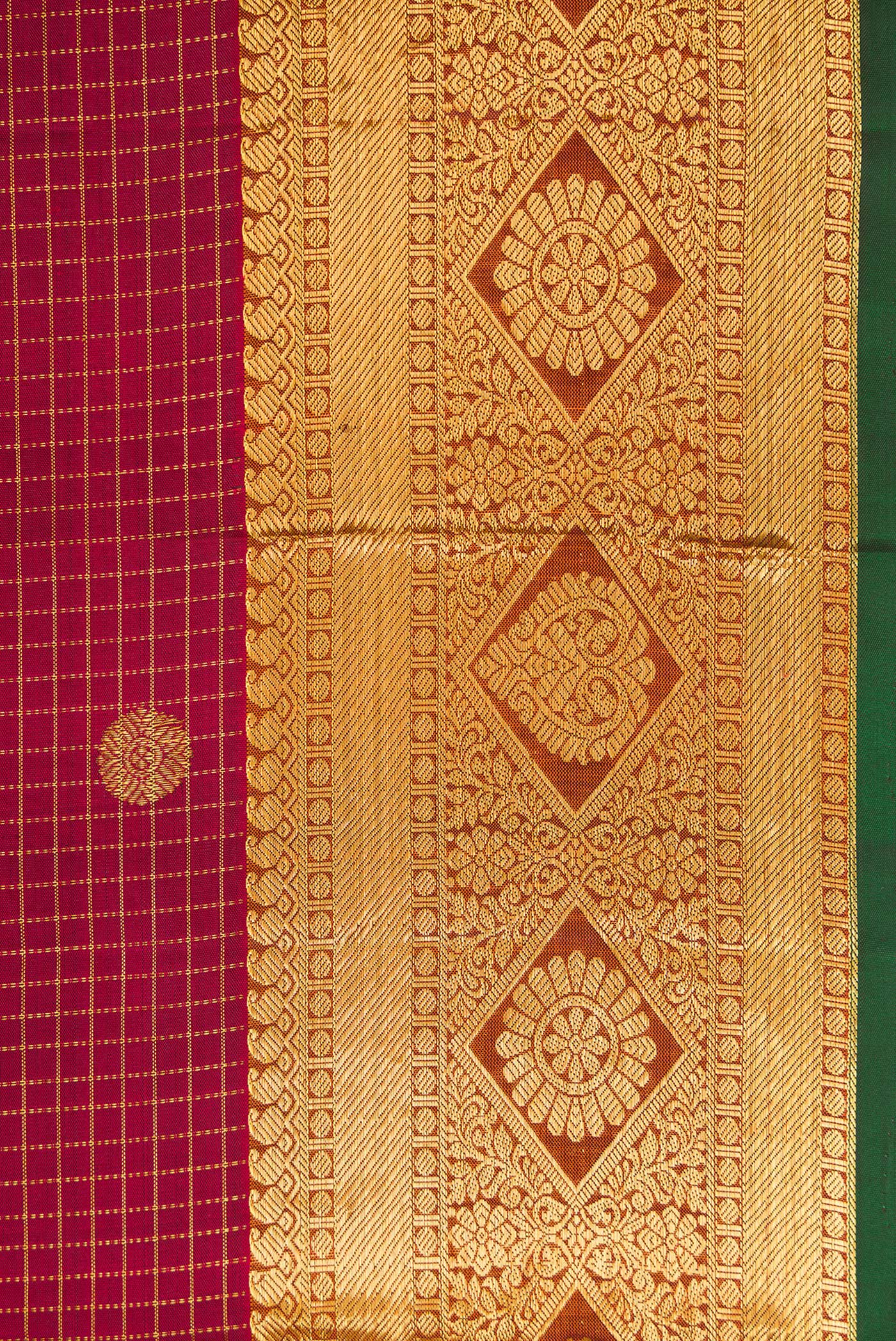 Maroon Kanjivaram Silk Saree - Image 3