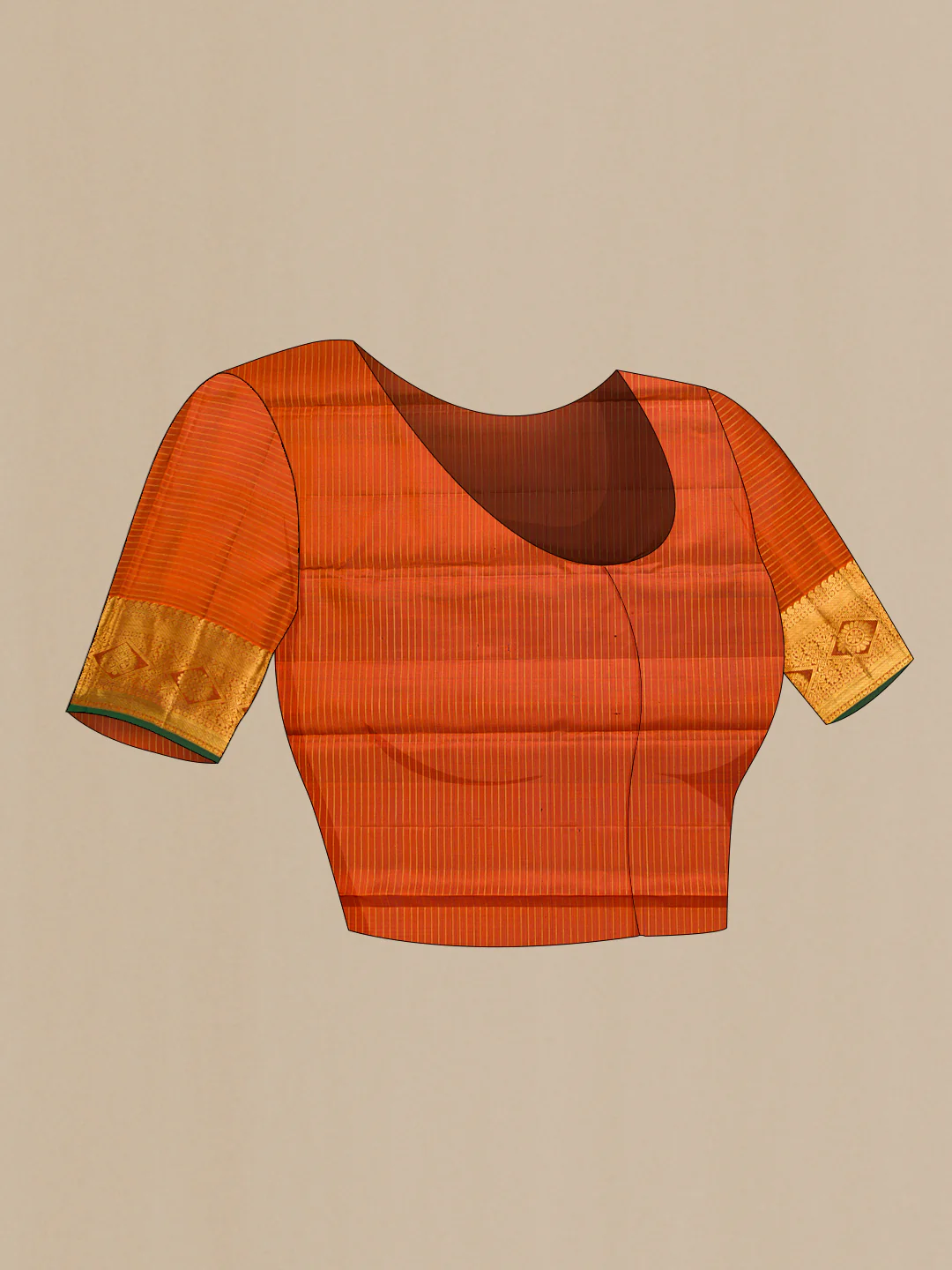 Maroon Kanjivaram Silk Saree - Image 5