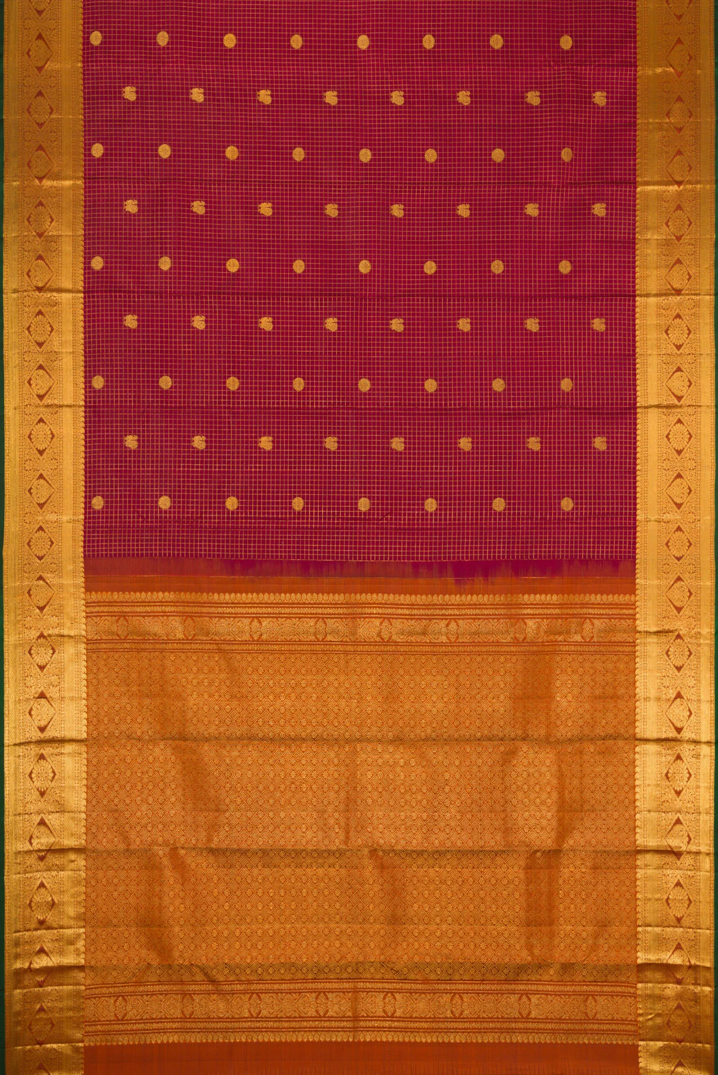 Maroon Kanjivaram Silk Saree - Image 6