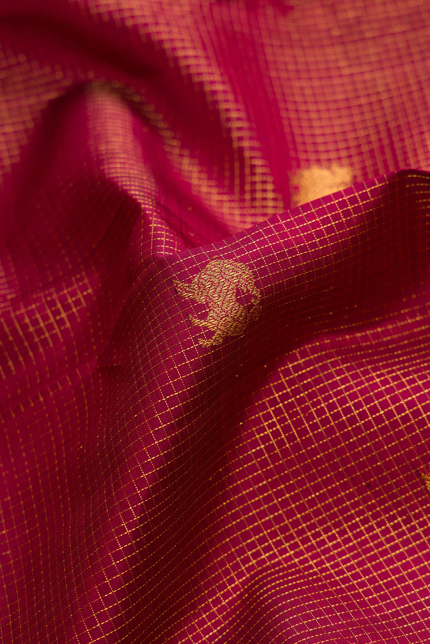 Maroon Kanjivaram Silk Saree - Image 2