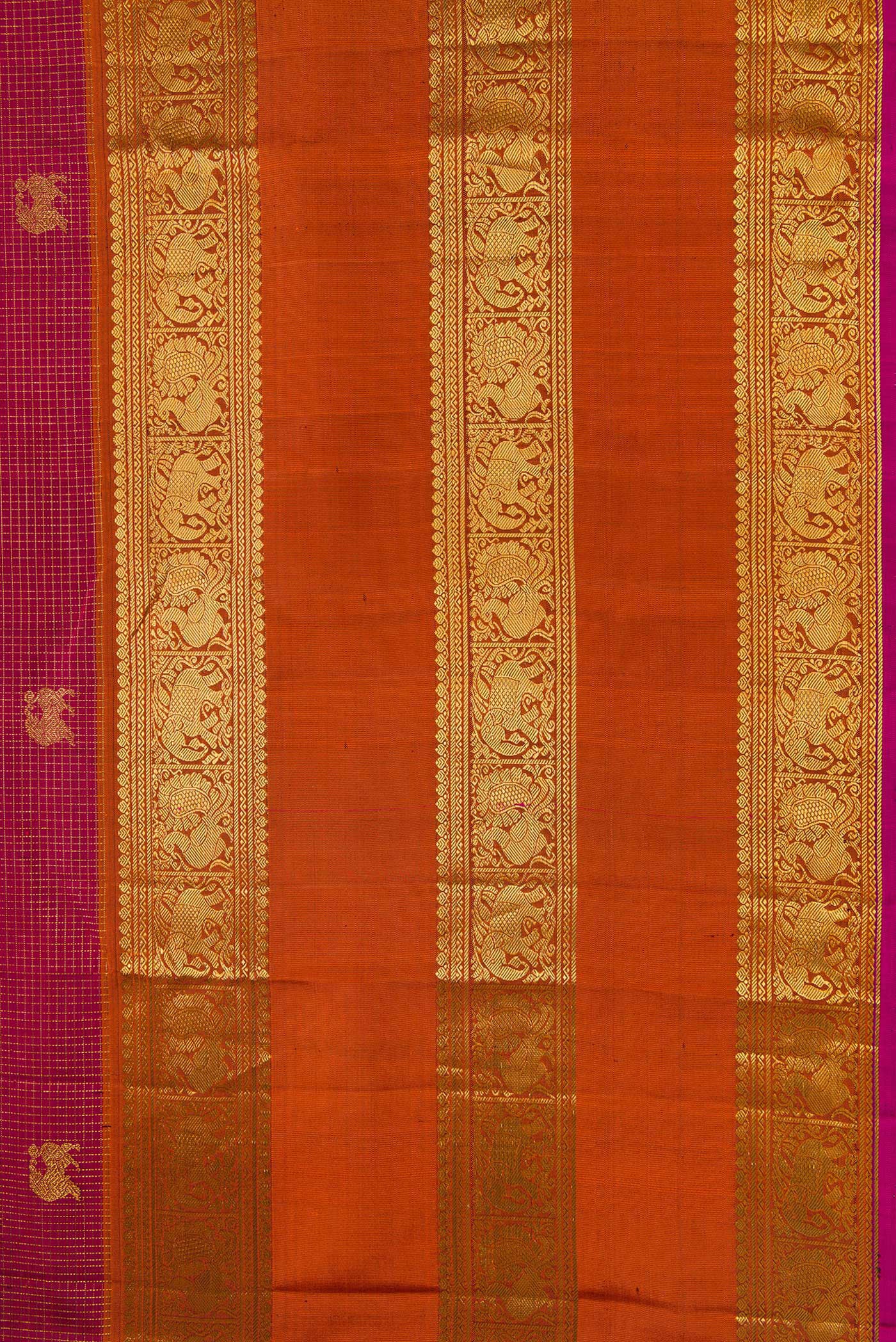 Maroon Kanjivaram Silk Saree - Image 3