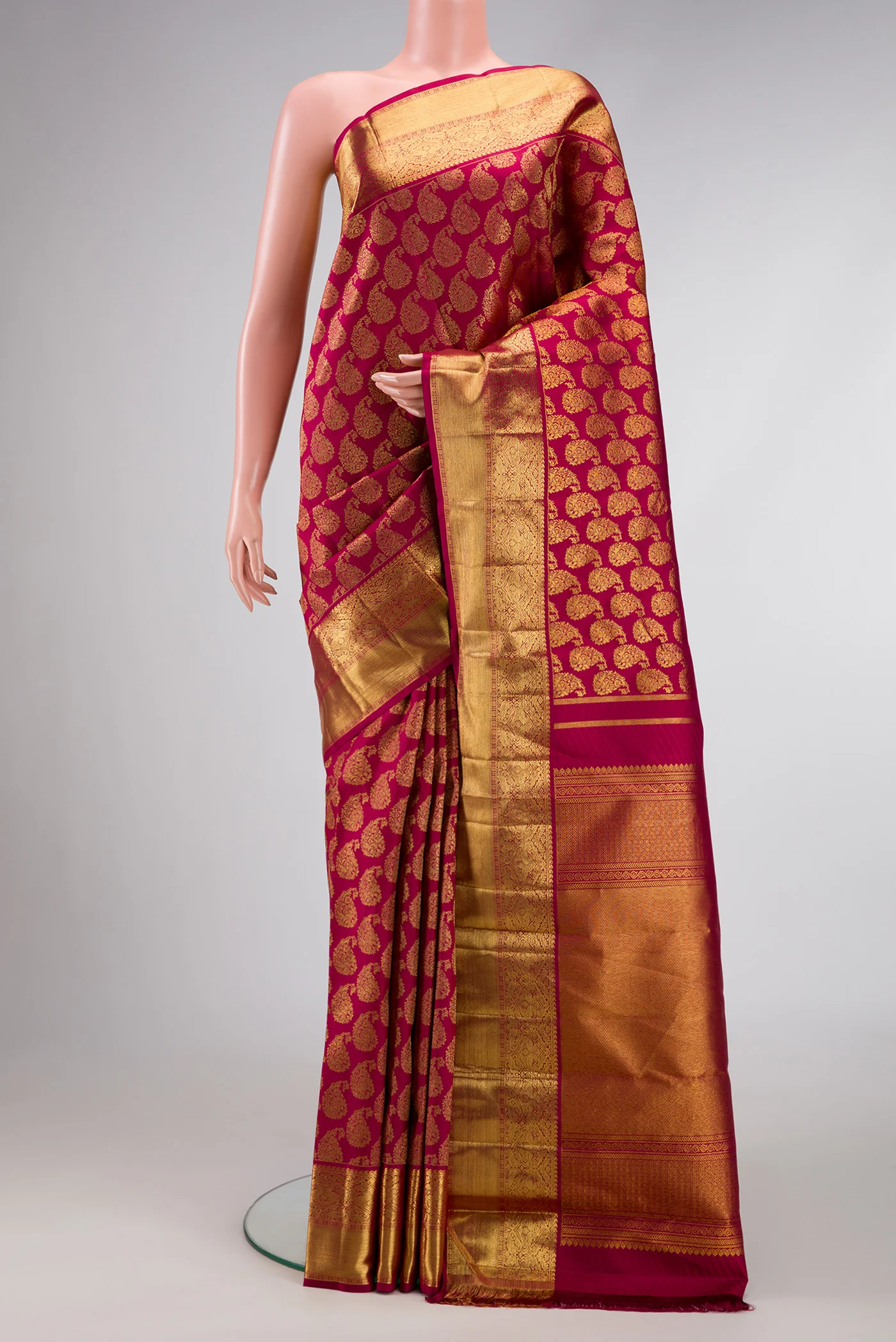 Maroon Kanjivaram Silk Saree