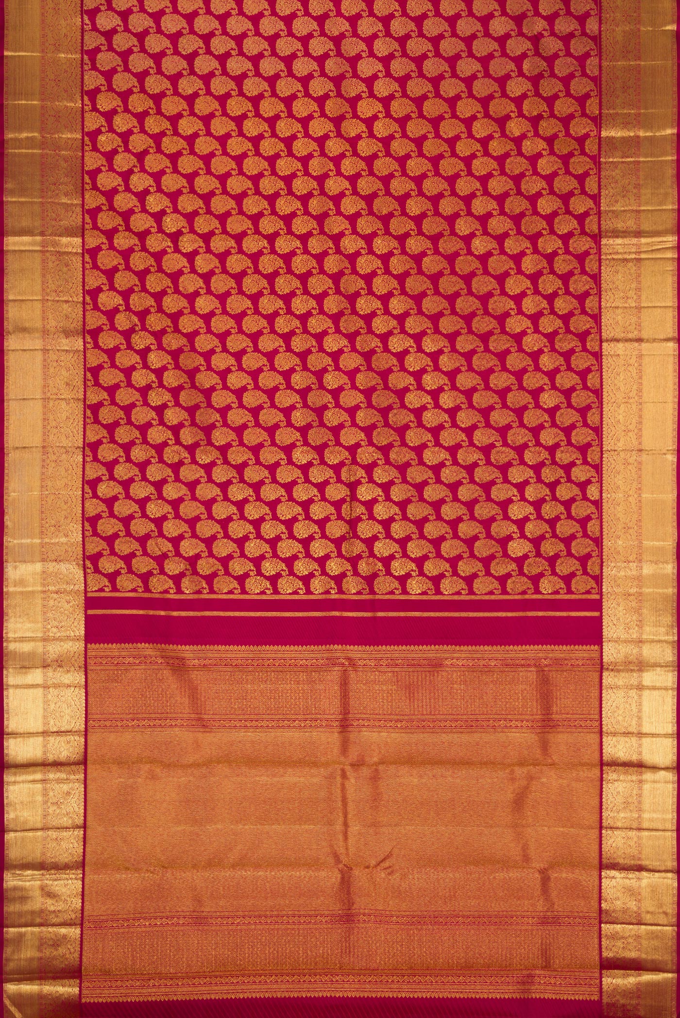 Maroon Kanjivaram Silk Saree - Image 6