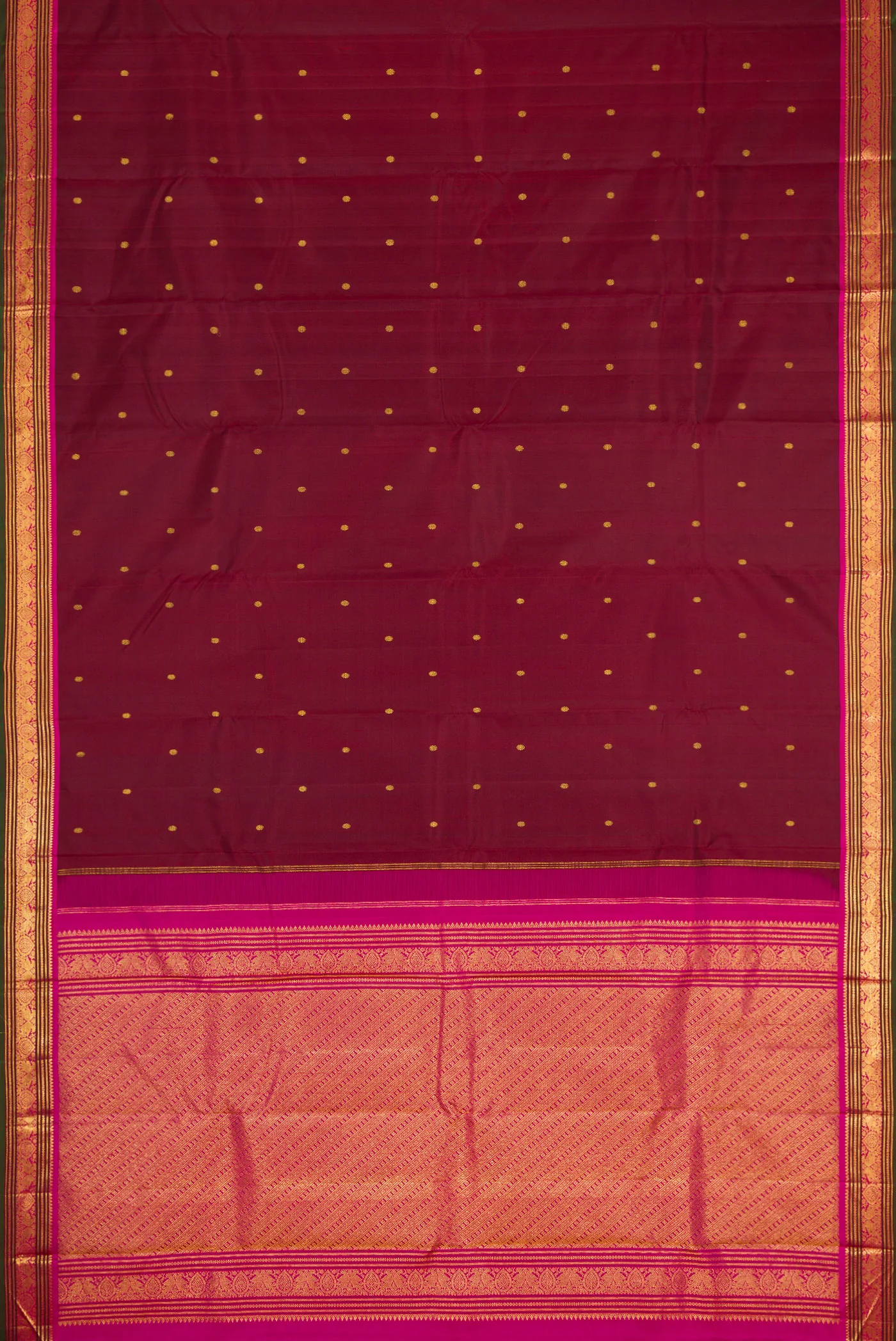 Maroon Kanjivaram Silk Saree - Image 6