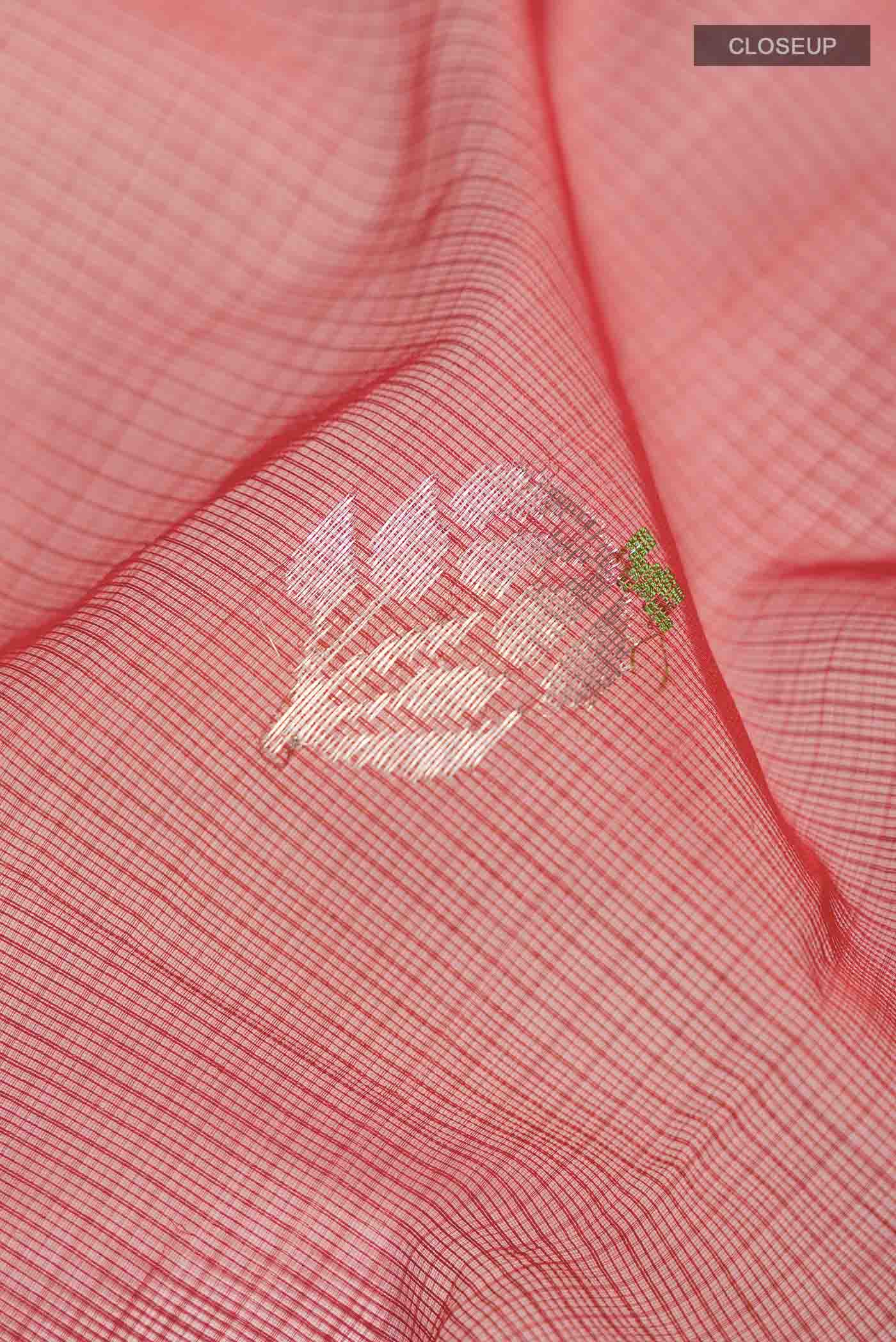 Maroon Kota Silk Saree - Image 2