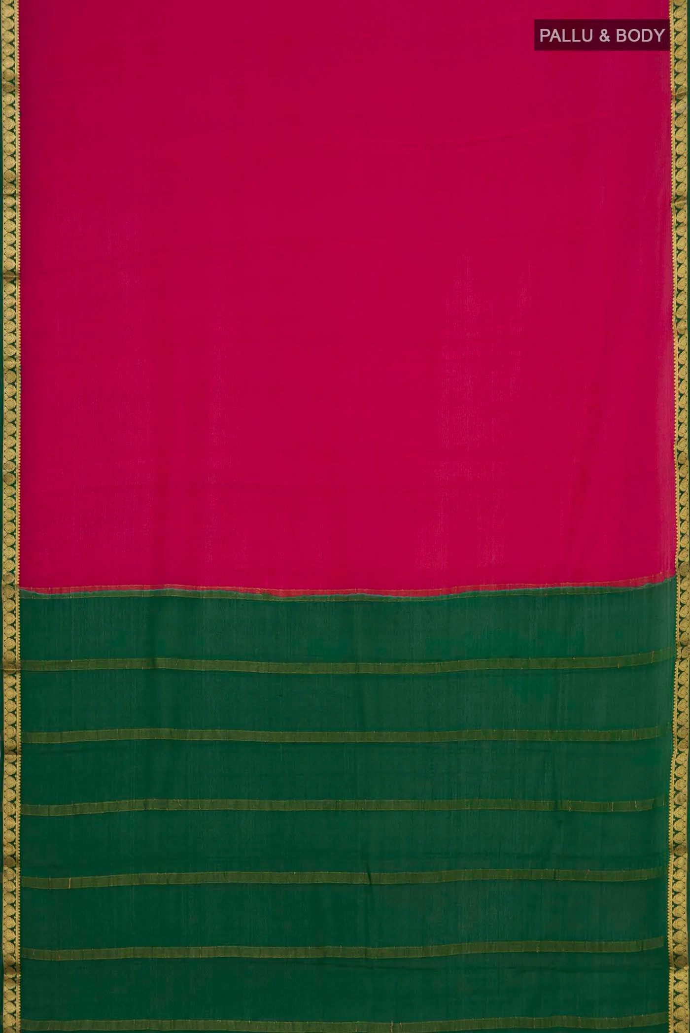 Maroon Mysore Crepe Saree - Image 3