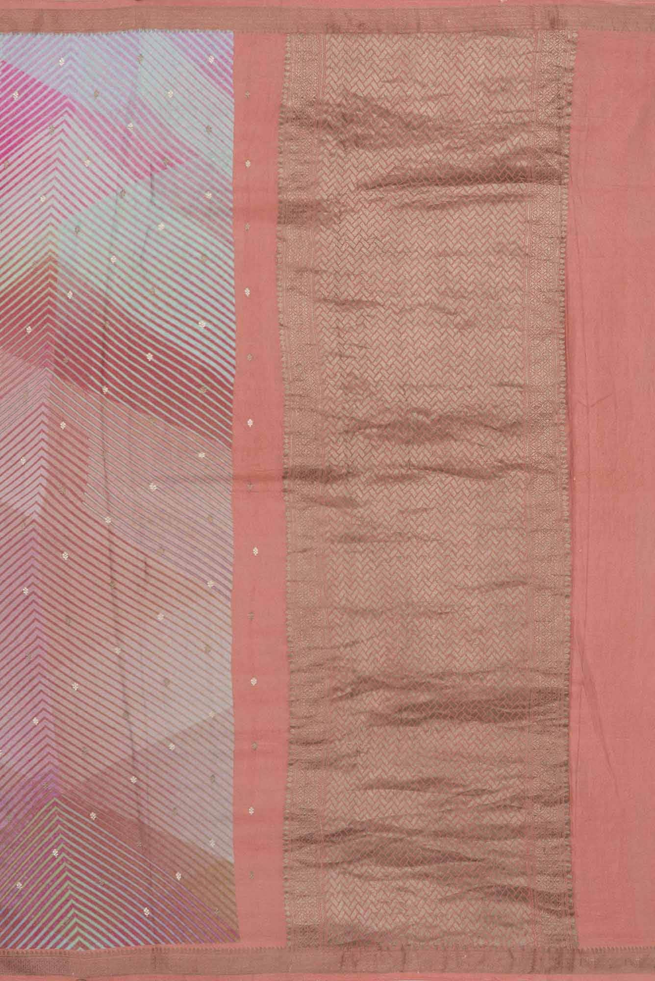 Multi Color Mysore Crepe Saree - Image 5
