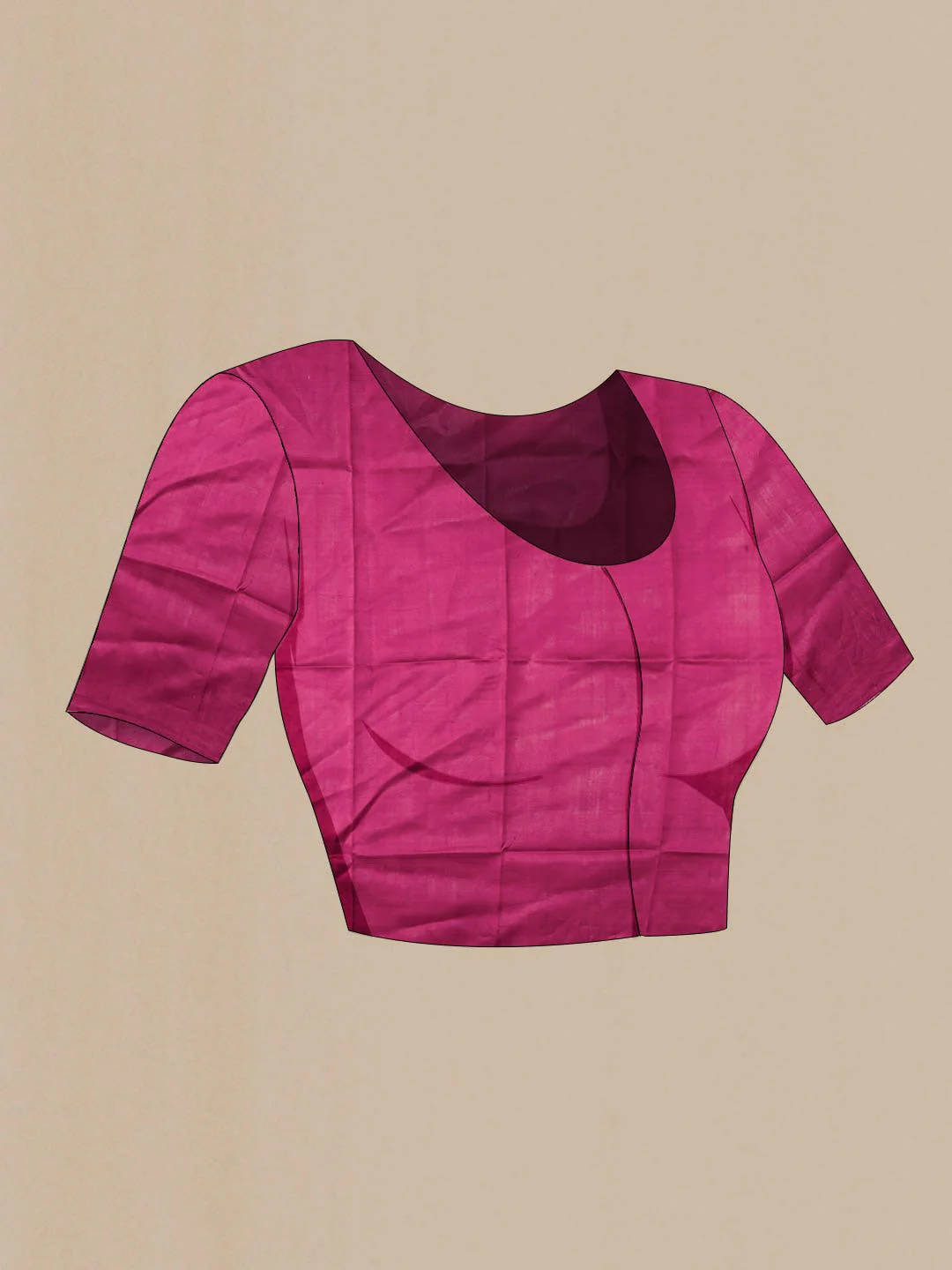 Maroon Printed Silk Saree - Image 3