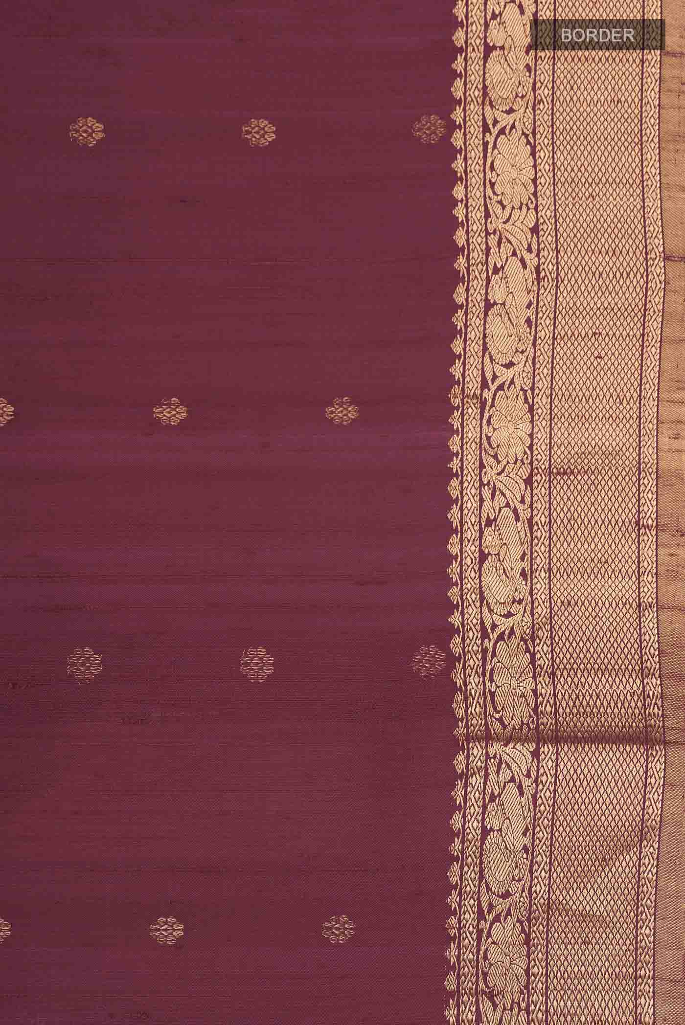 Maroon Raw Silk Saree - Image 3