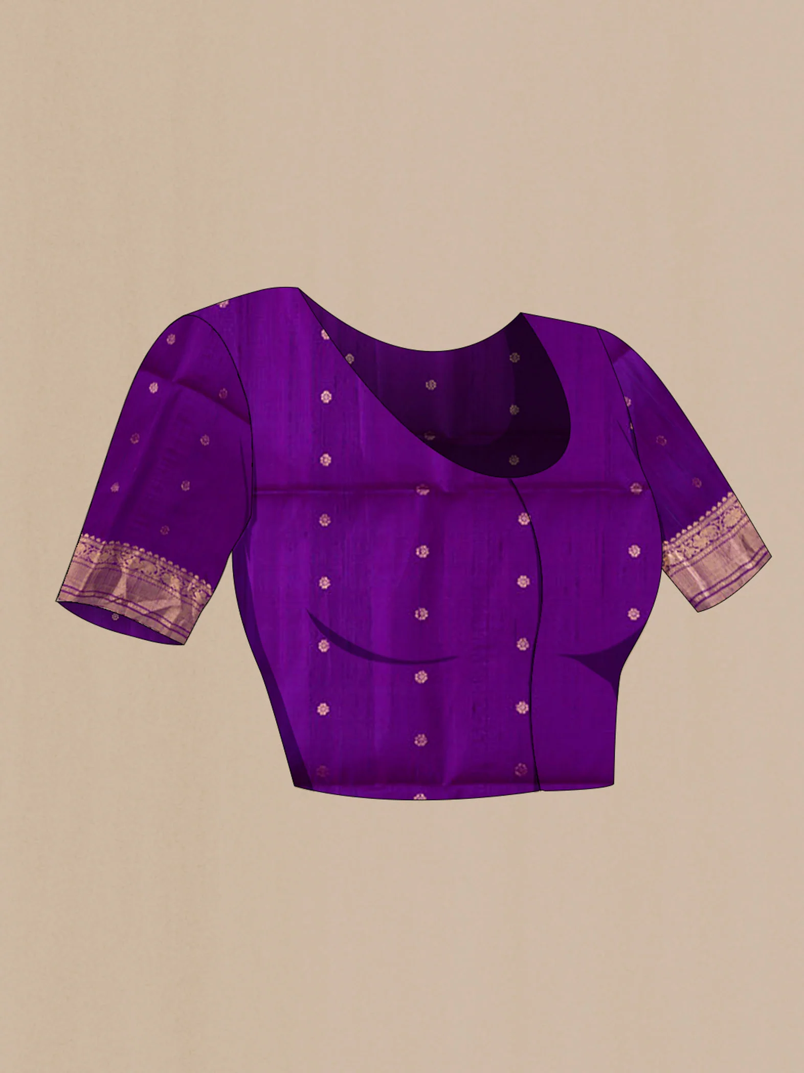 Maroon Raw Silk Saree - Image 4