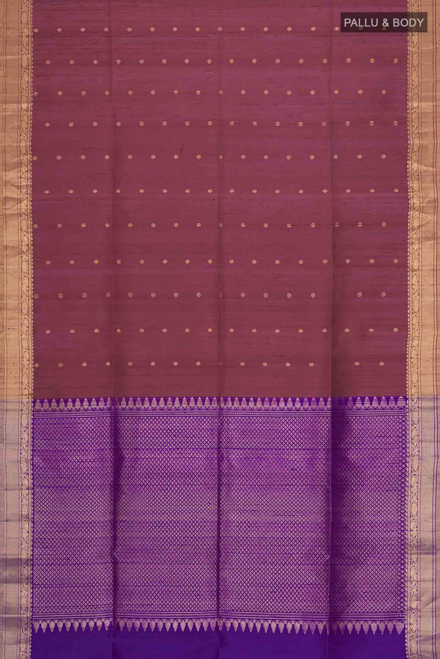 Maroon Raw Silk Saree - Image 5