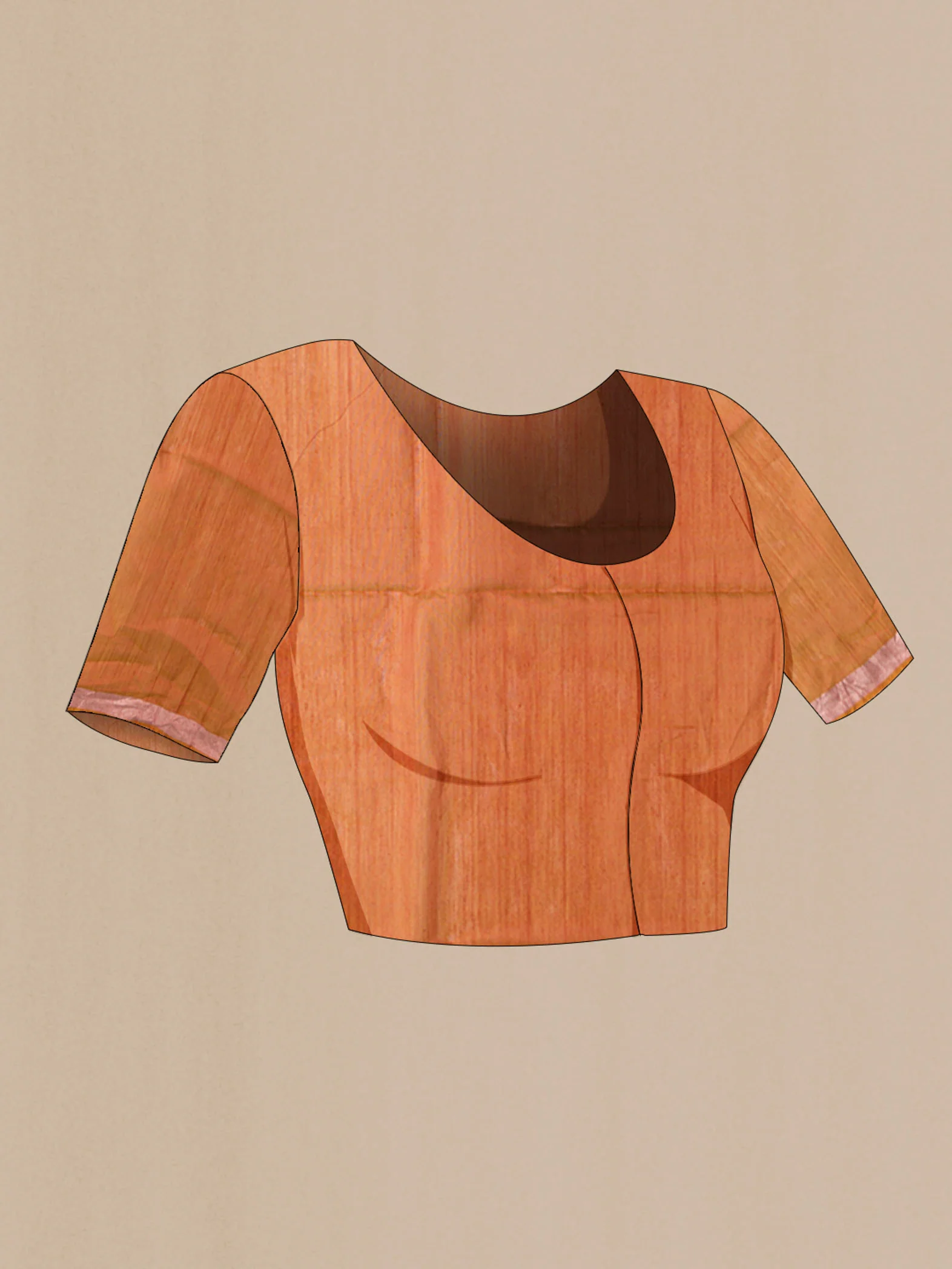 Maroon Silk Cotton Saree - Image 2