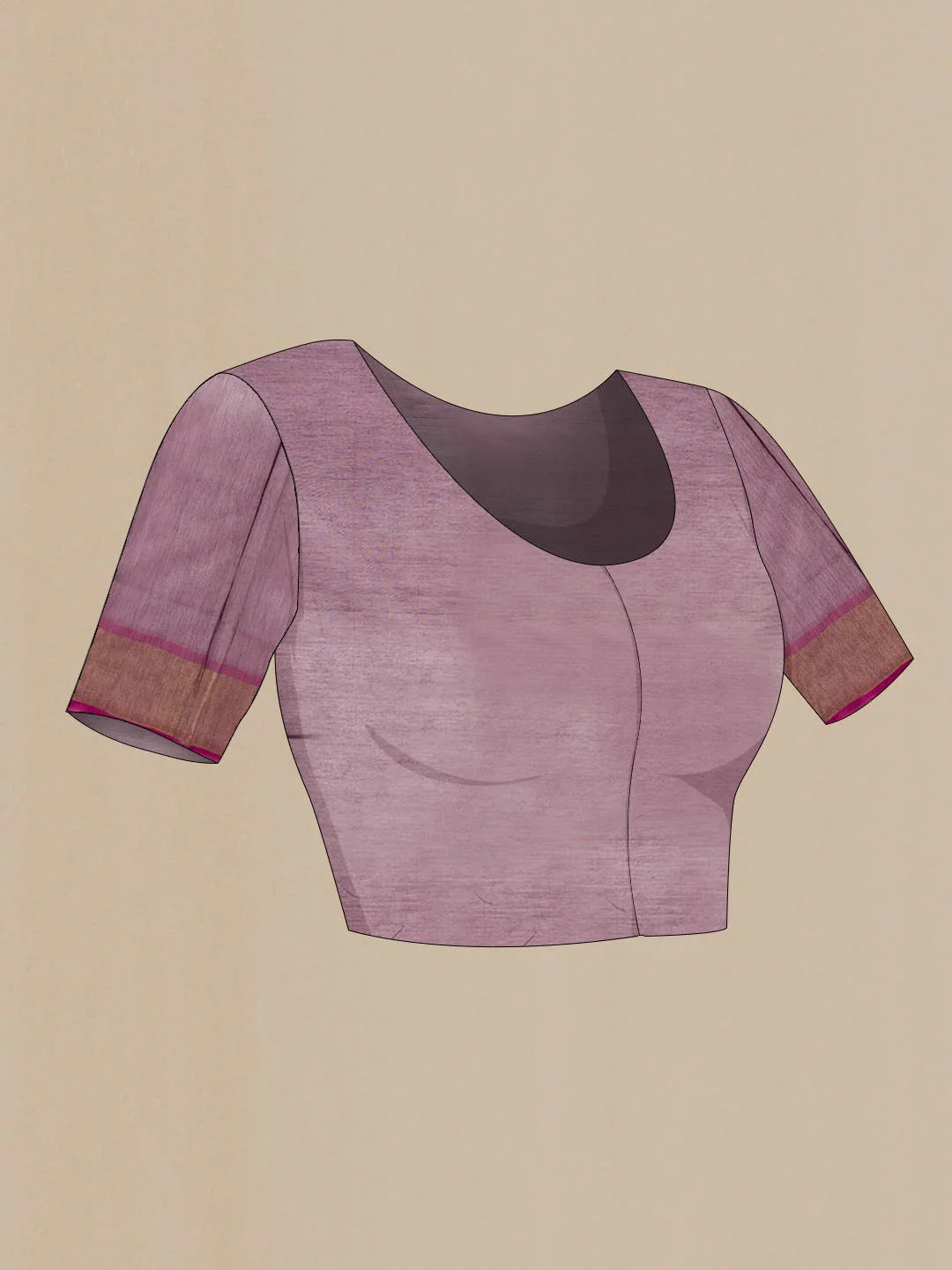 Maroon Silk Cotton Saree - Image 3