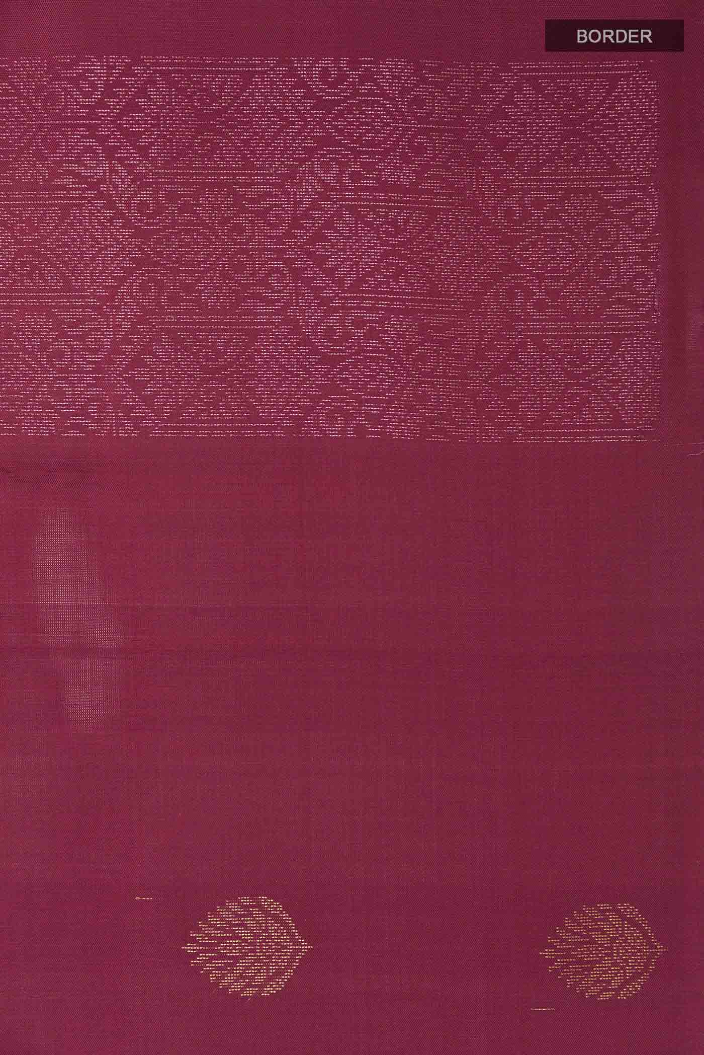Maroon Soft Silk Saree - Image 3
