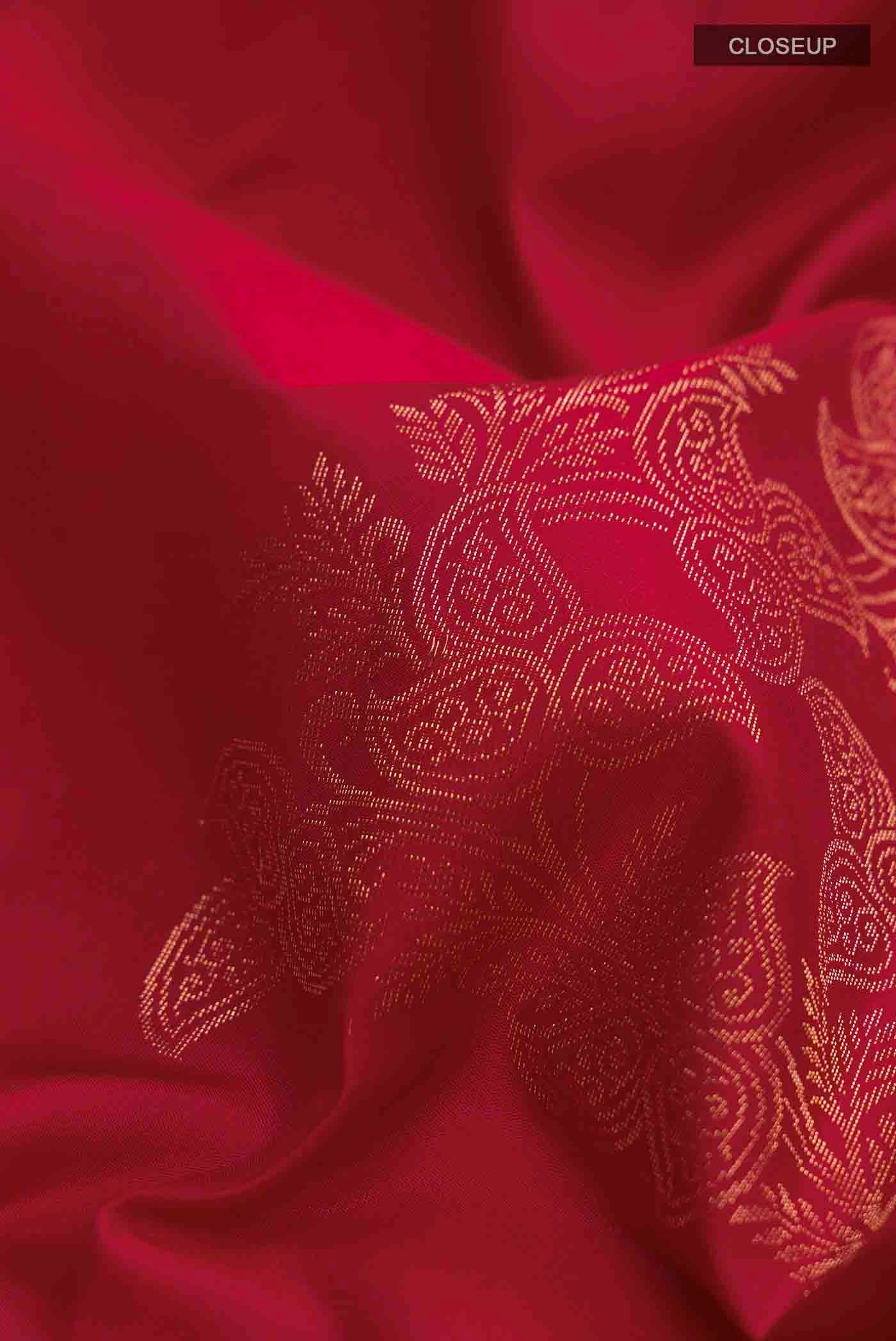 Maroon Soft Silk Saree - Image 2