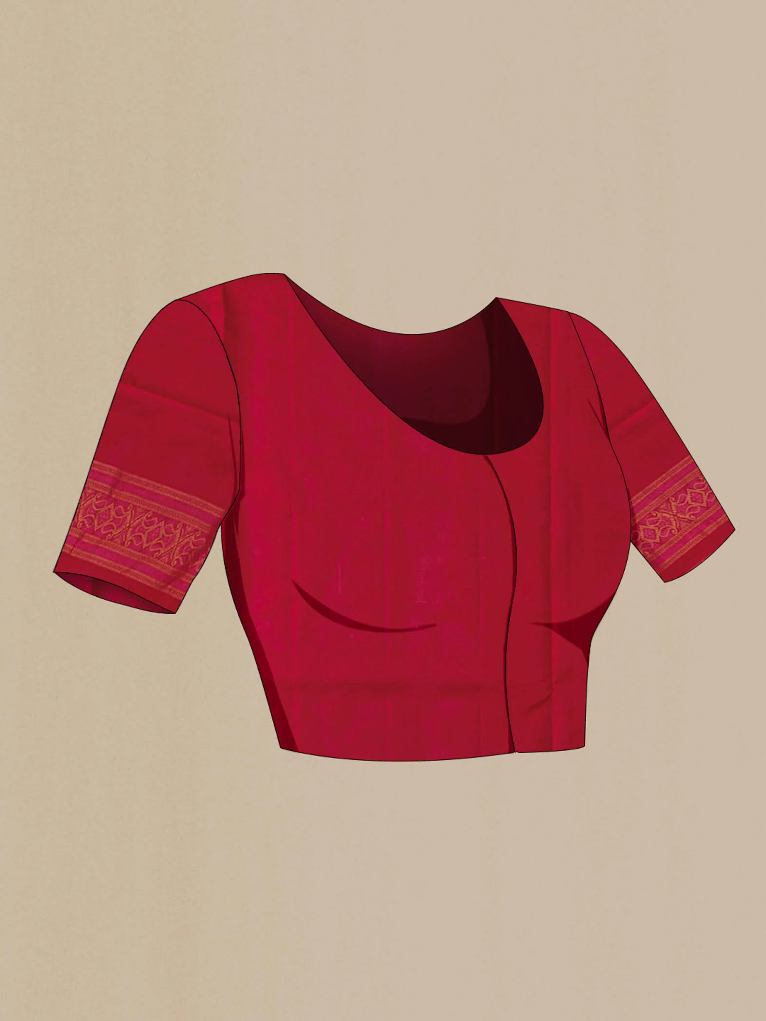 Maroon Soft Silk Saree - Image 4