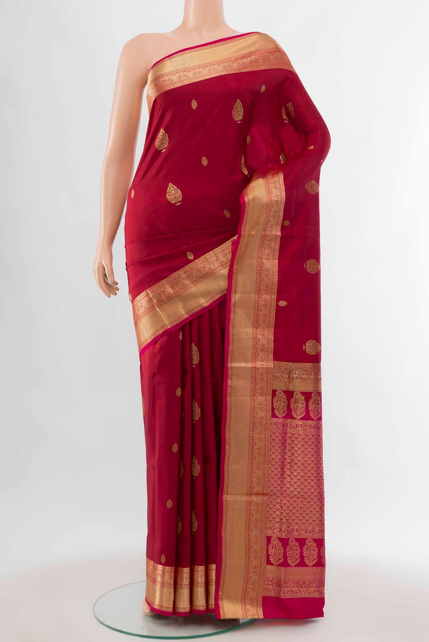 Maroon Soft Silk Saree