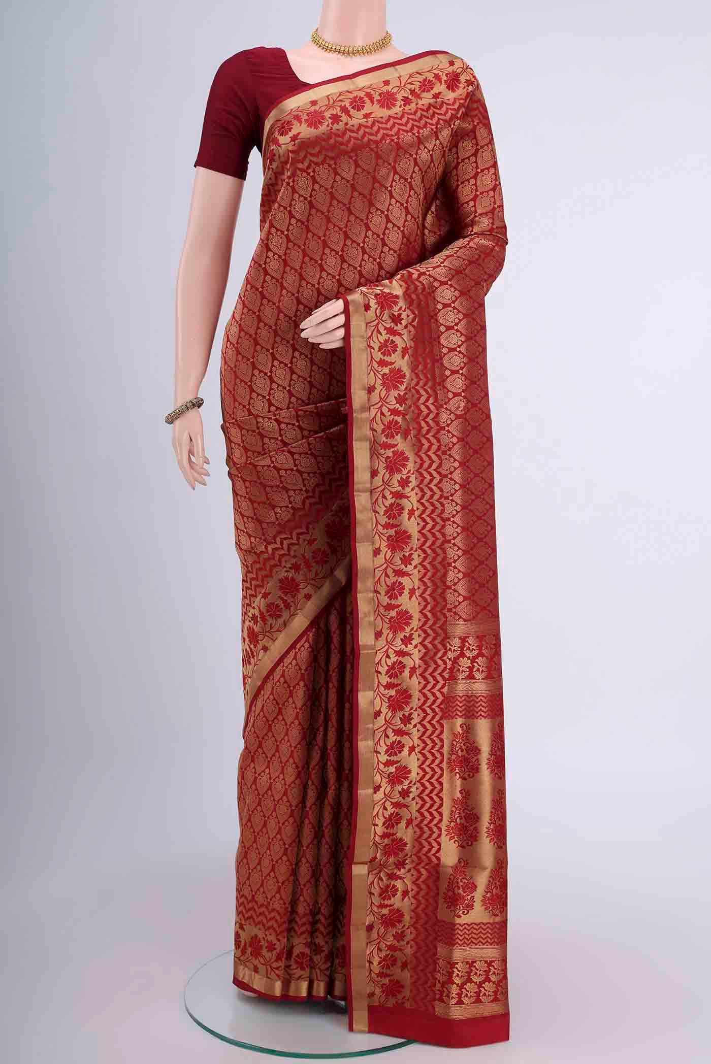 Maroon Soft Silk Saree
