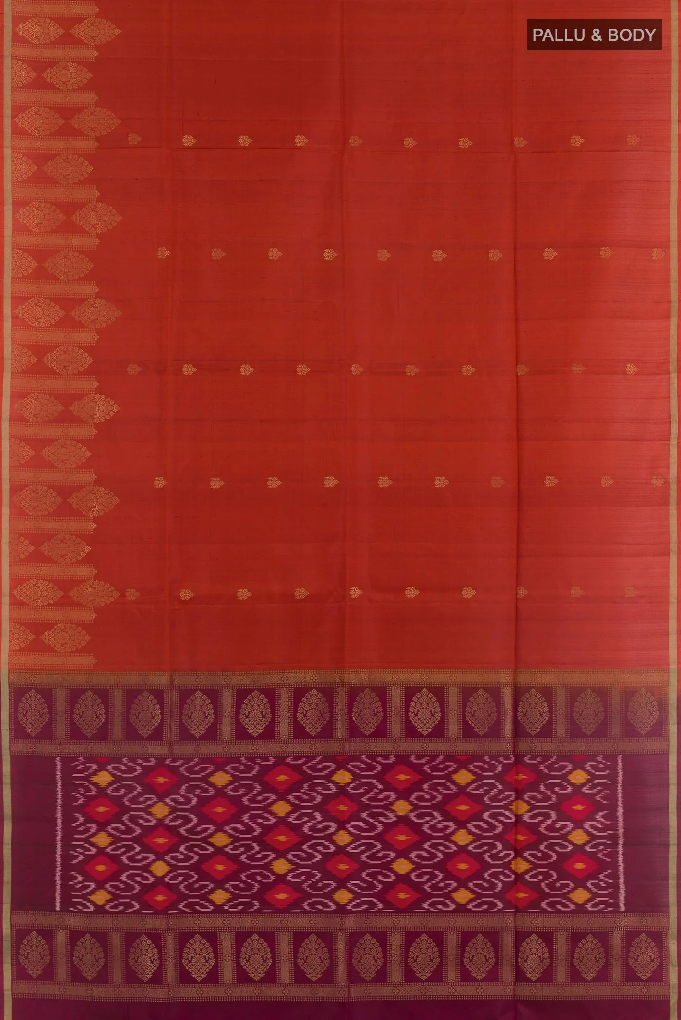 Red Soft Silk Saree - Image 3