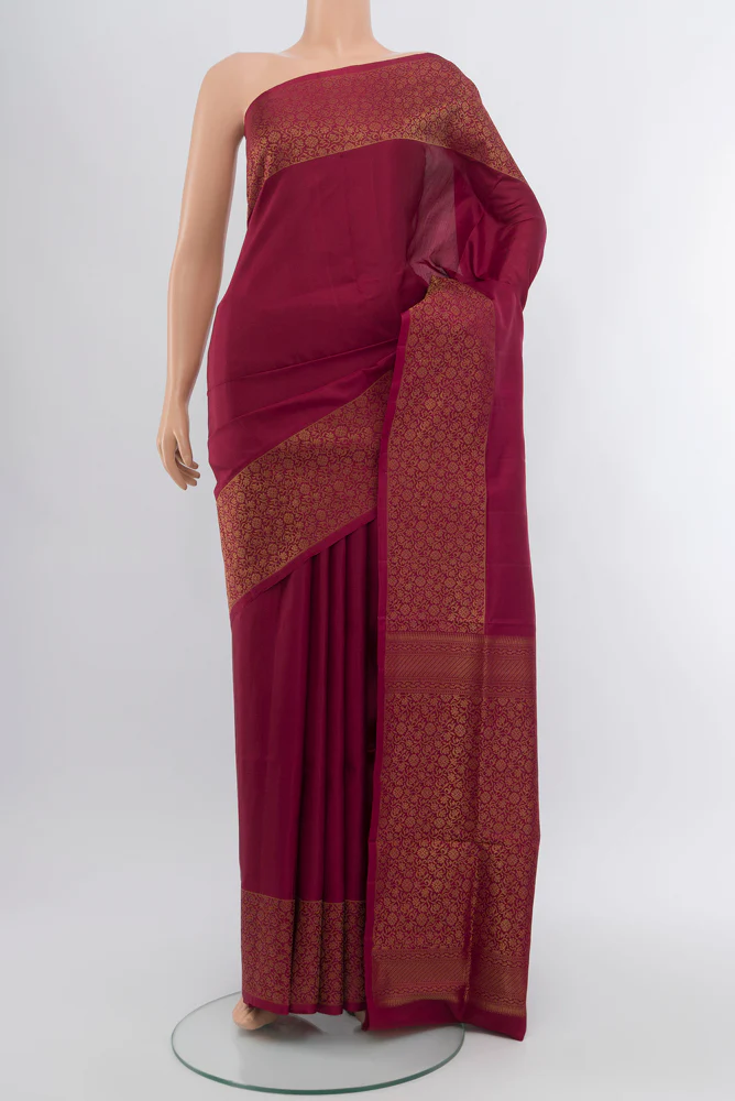 Maroon Soft Silk Saree