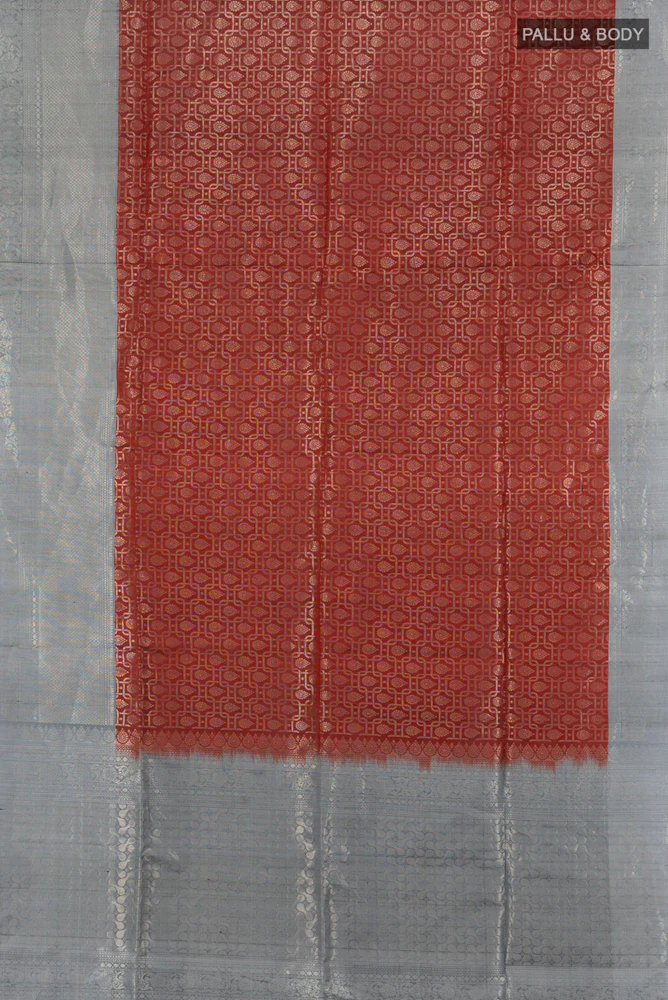 Maroon Soft Silk Saree - Image 5