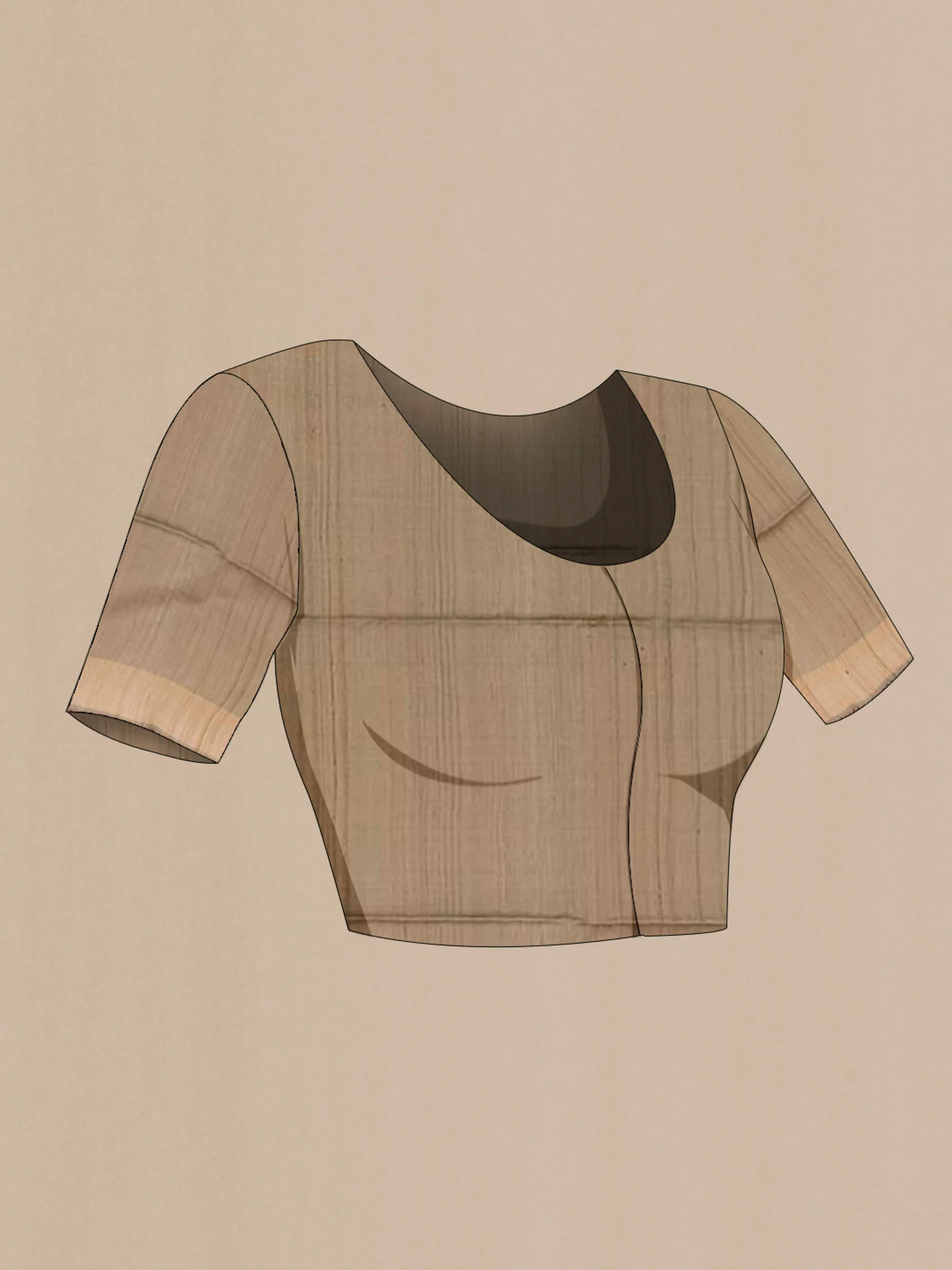Coffee Brown Tussar Saree - Image 2