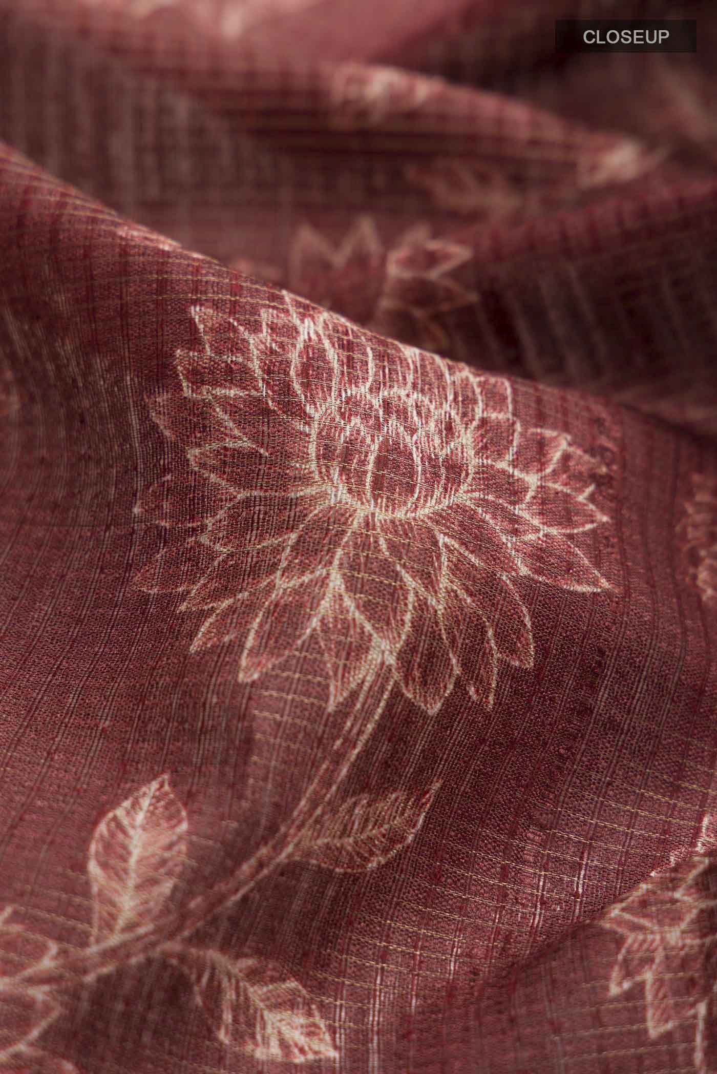 Brown Tussar Silk Saree - Image 2