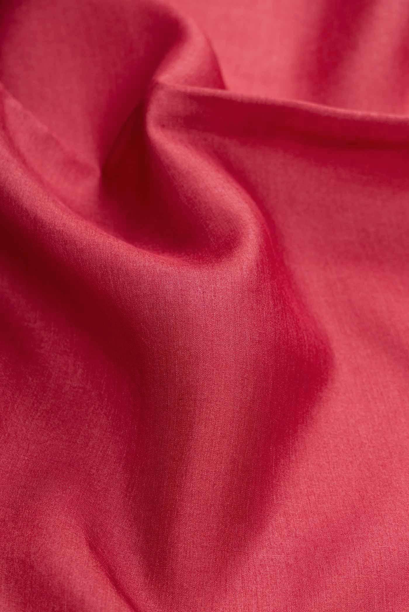 Maroon Tussar Silk Saree - Image 2