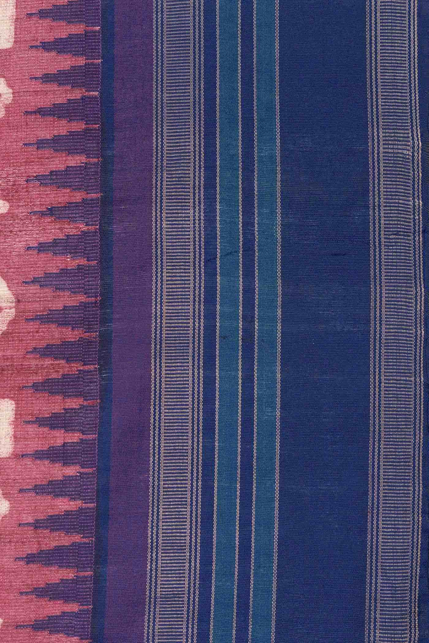 Maroon Tussar Silk Saree - Image 3