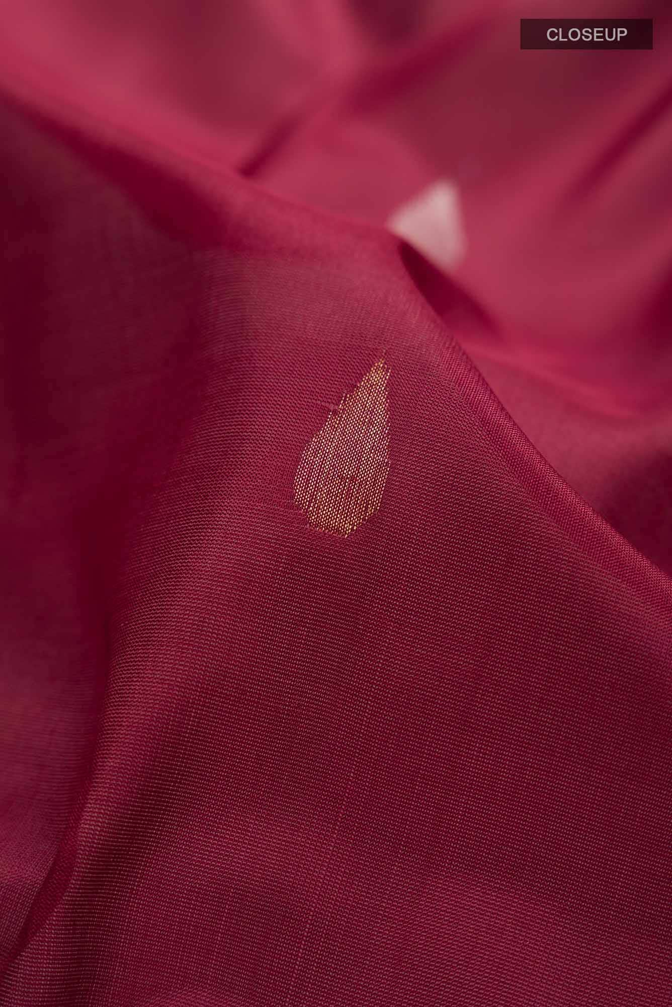 Maroon Uppada Silk Saree - Image 2