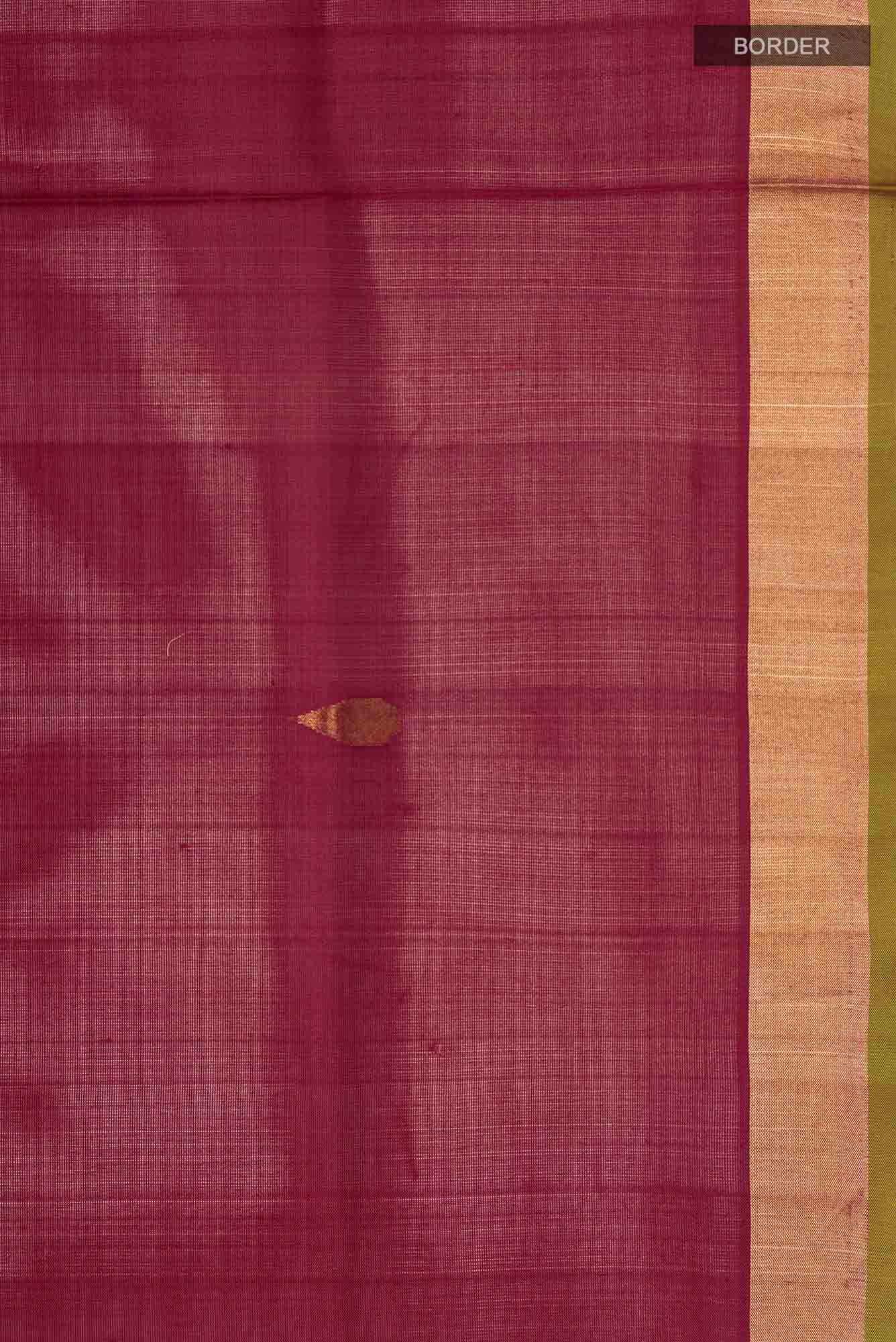 Maroon Uppada Silk Saree - Image 4