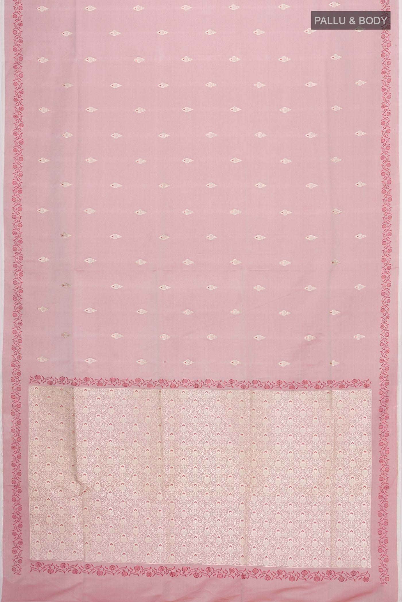 Mauve Banarasi Silk Saree - Image 2