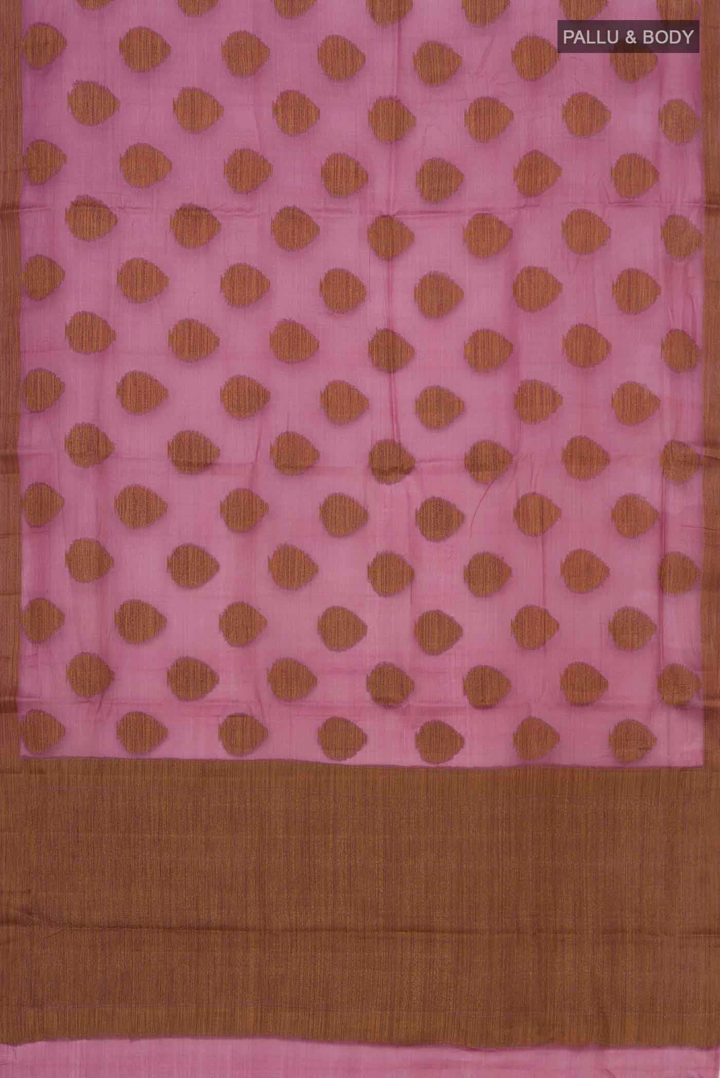 Mauve Banarasi Tussar Silk Saree - Image 3