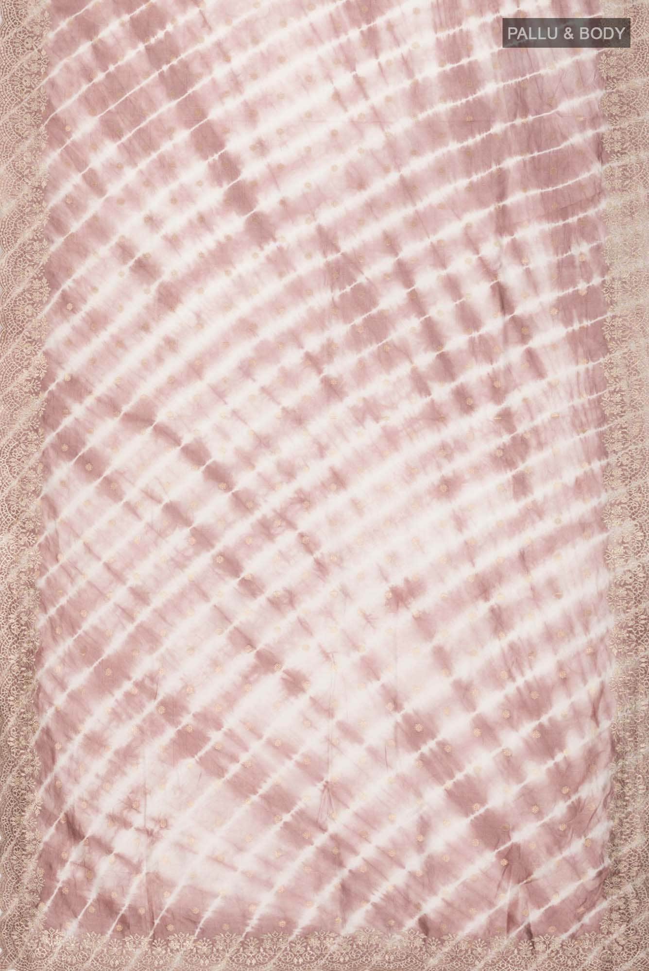 Mauve Bhagalpuri Tussar Silk Saree - Image 3