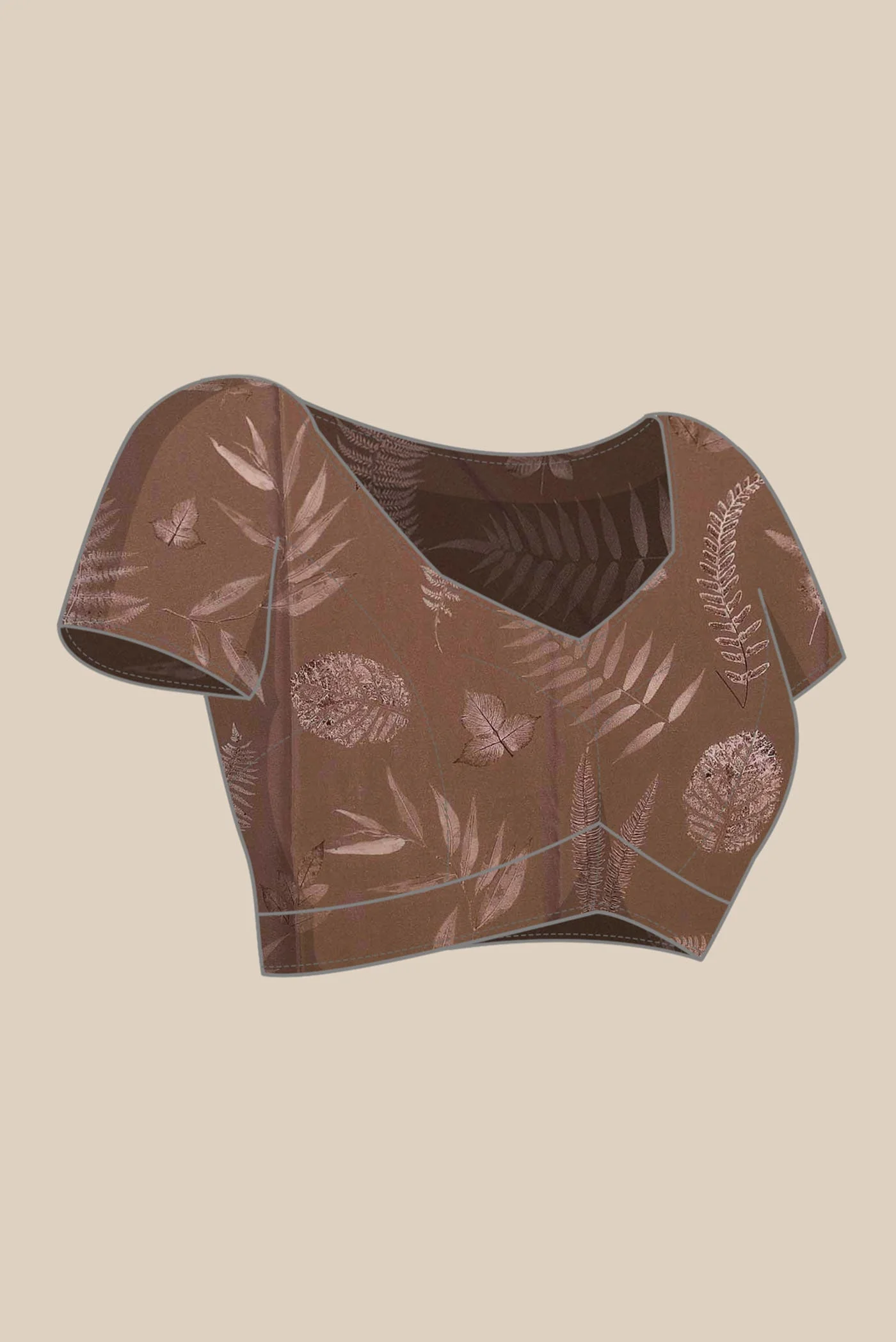 Mauve Crepe Saree - Image 7
