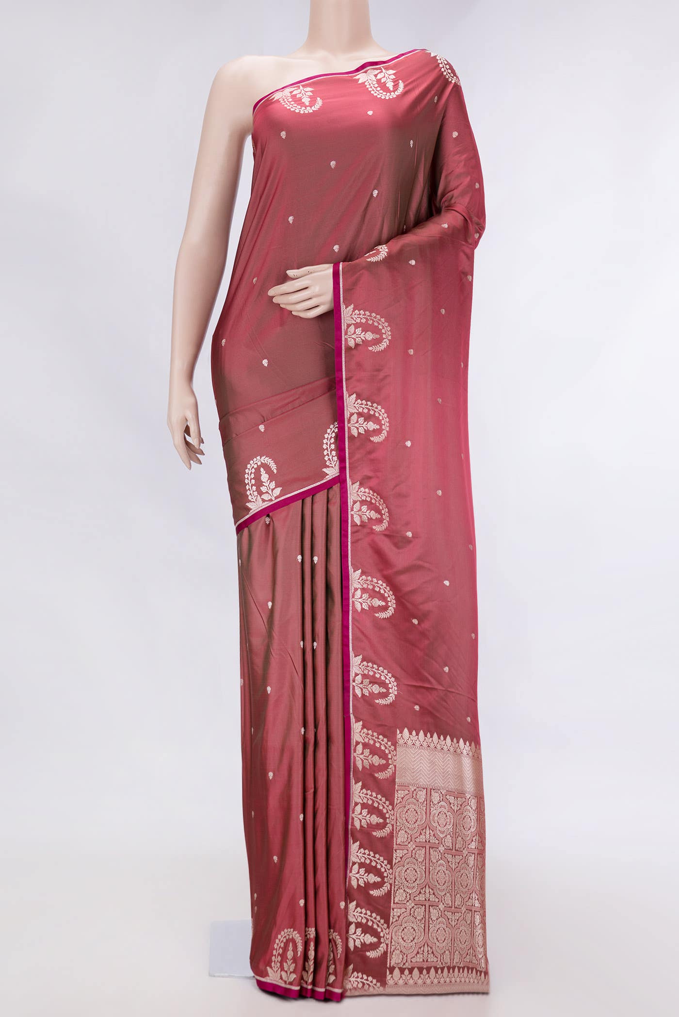 Mauve Dual Tone Blended Banarasi Silk Saree