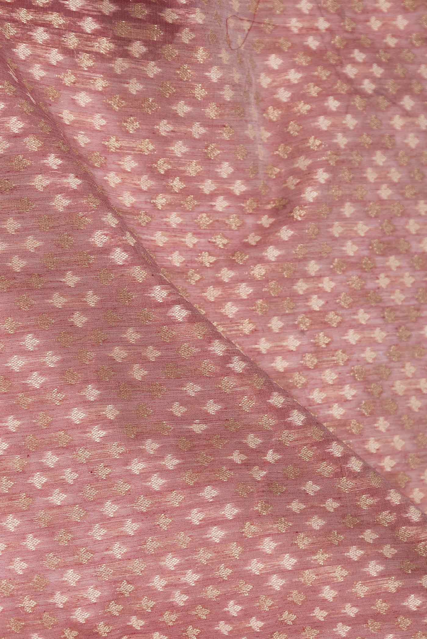 Mauve Banarasi Silk Cotton Saree - Image 2