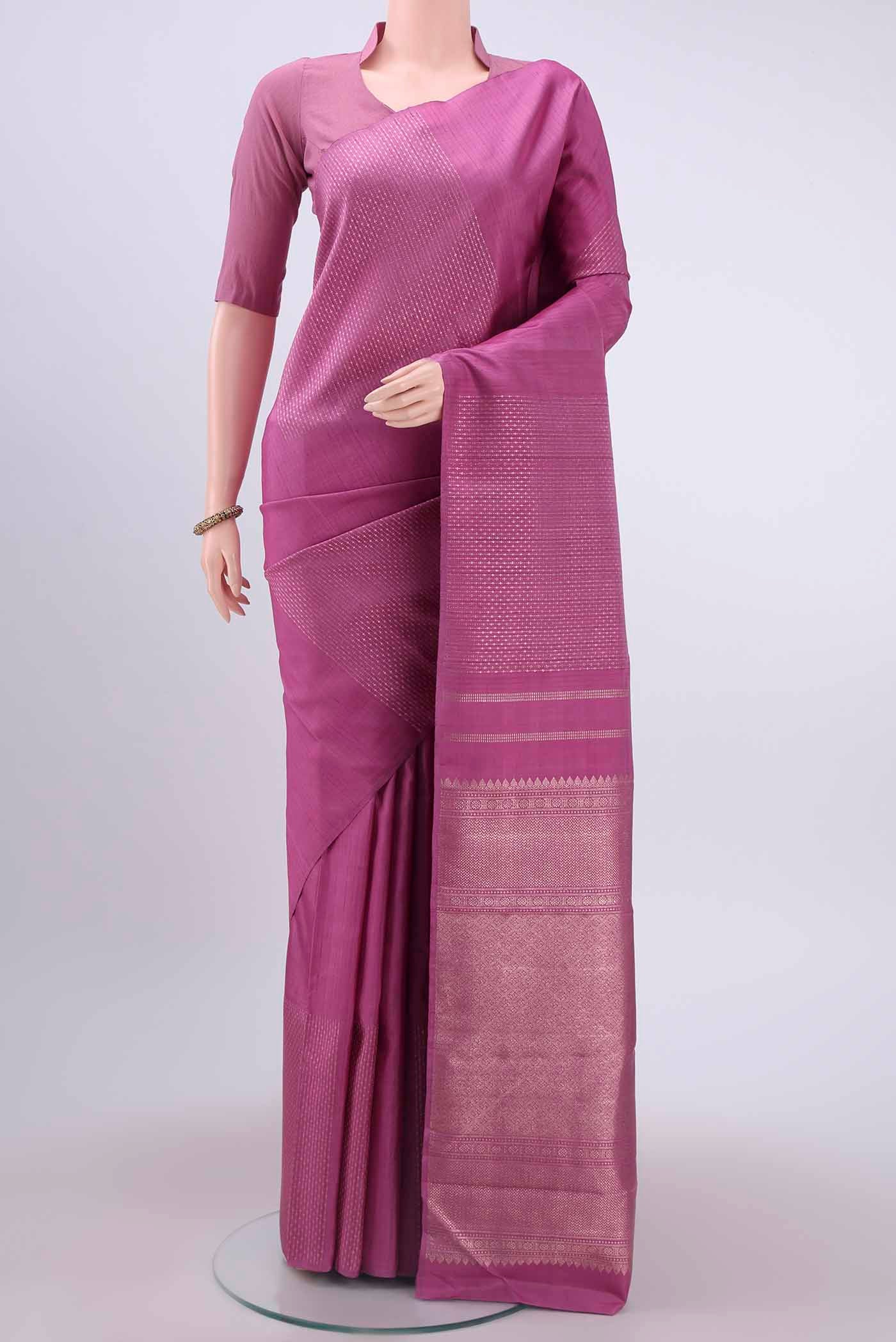 Lavender Kanchipuram Silk Saree