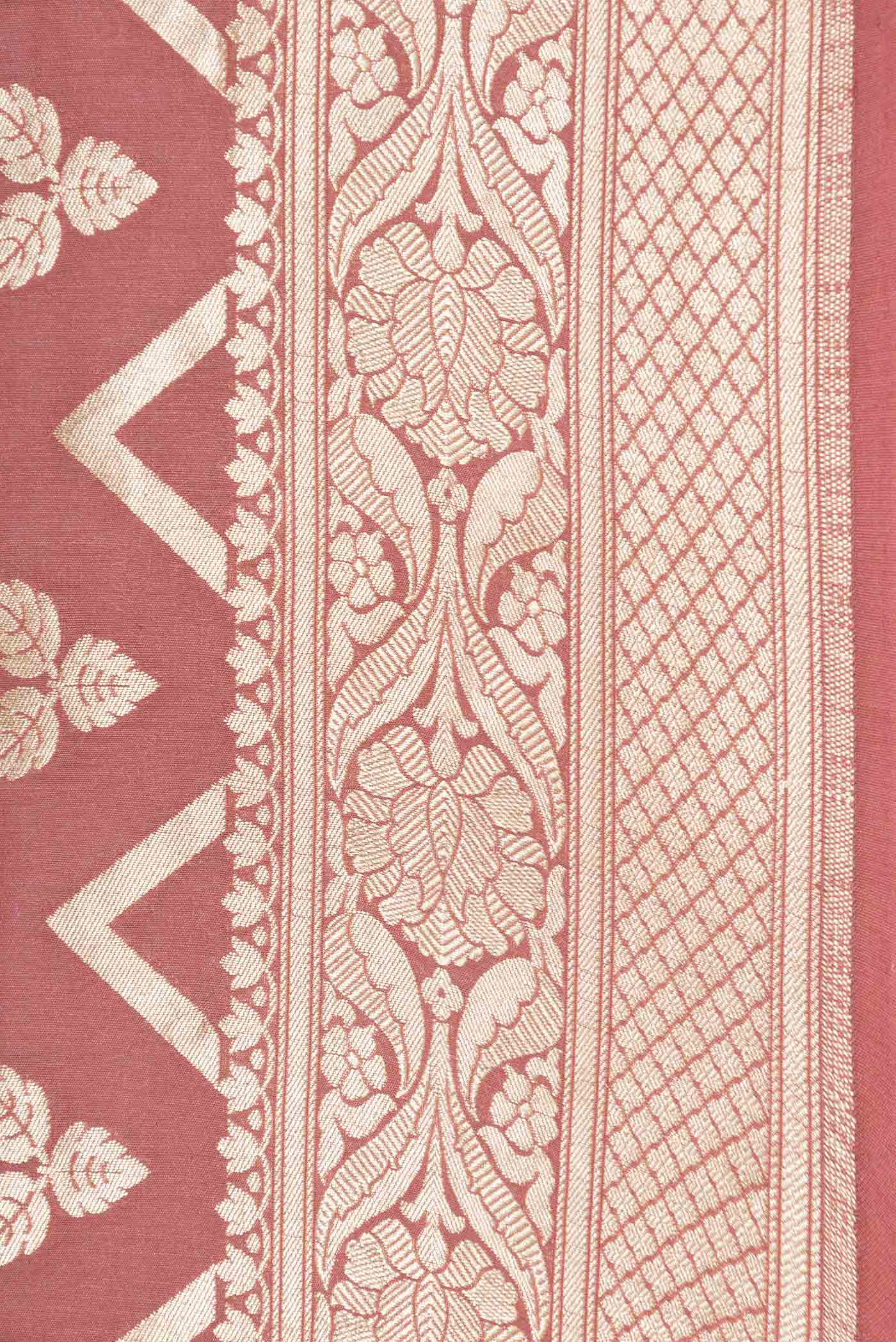 Mauve Dual Tone Tussar Silk Saree - Image 3